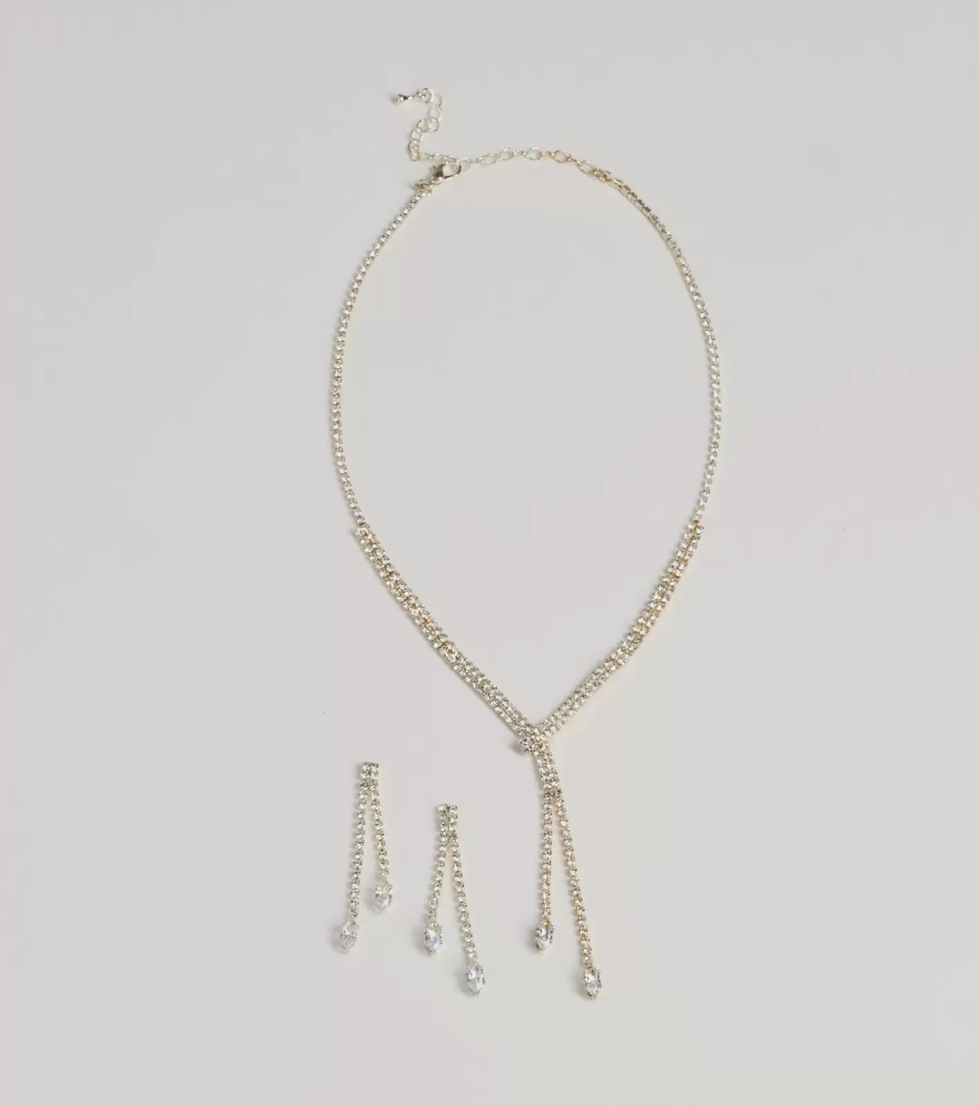 Windsor Gleaming Luxe Rhinestone Necklace Set SILVER Online