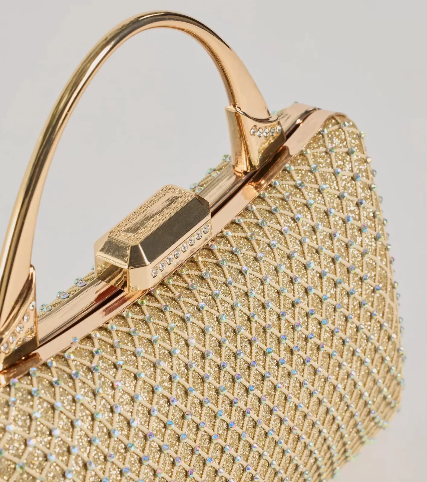 Windsor Glitz And Glam Rhinestone Clutch GOLD Clearance