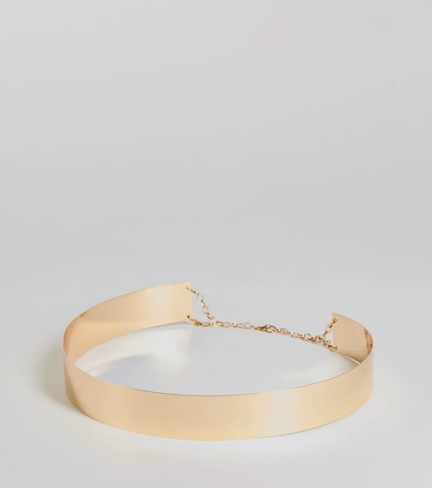 Windsor Lady Justice Metal Plate Belt GOLD New
