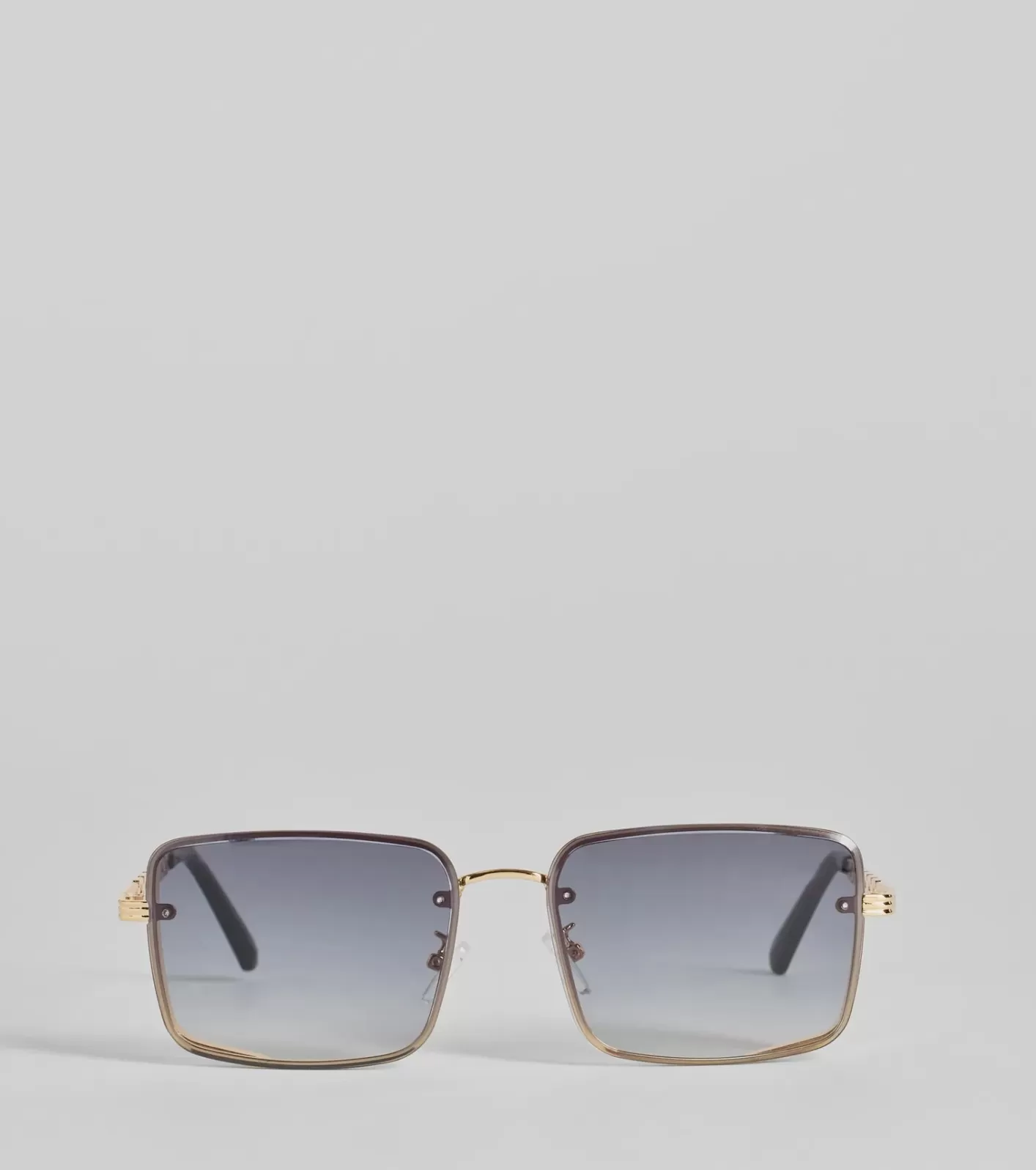 Windsor Living Sleek Square Chain Trim Sunglasses GOLD Cheap