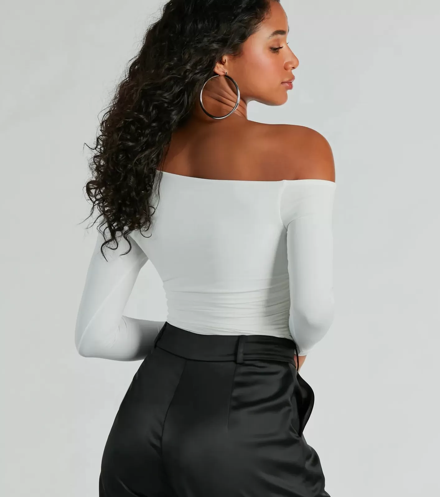 Windsor Looking Flawless Smooth Off-The-Shoulder Top WHITE Sale