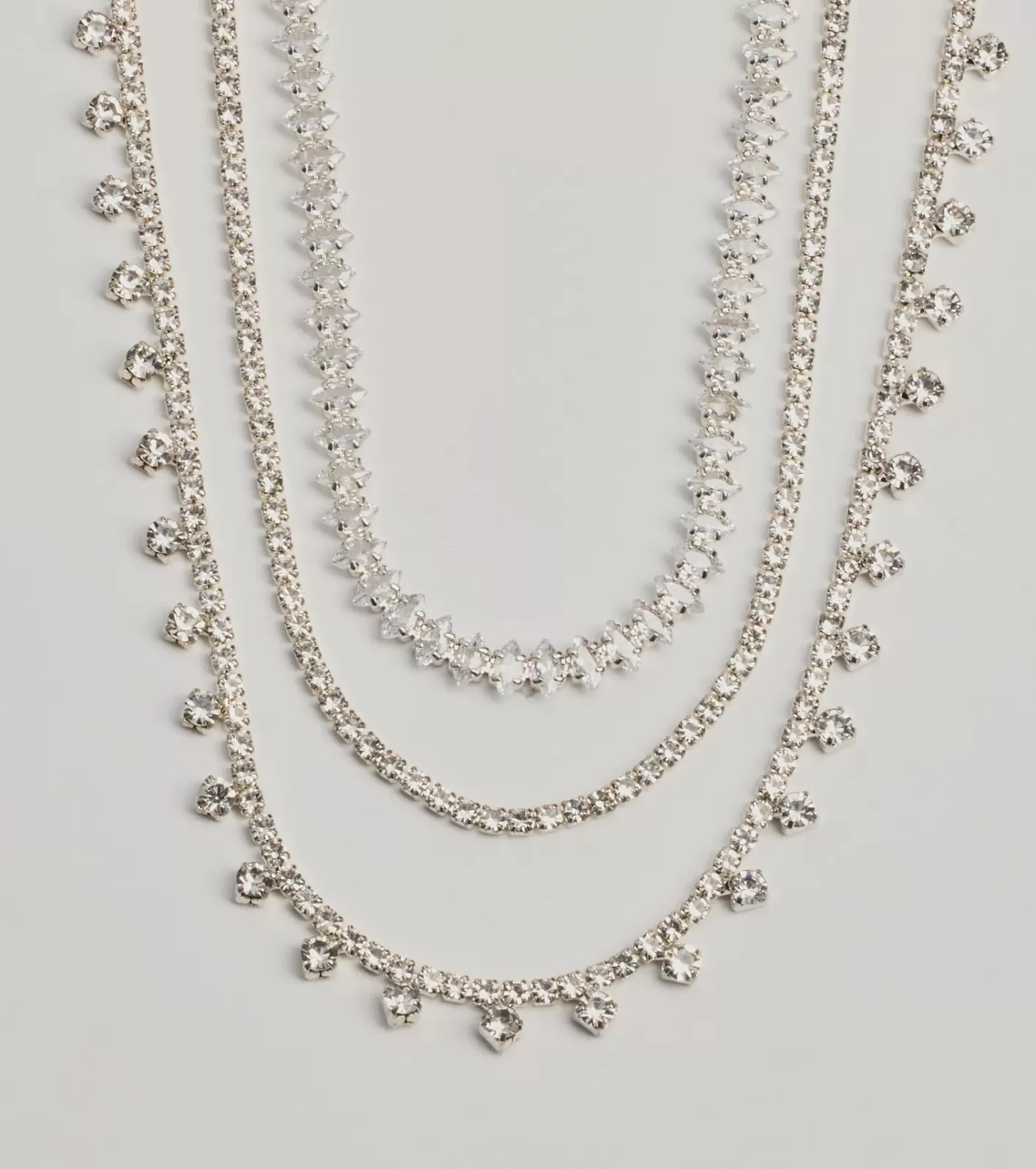 Windsor Luxe Dreams Cubic Zirconia Layered Necklace SILVER Online