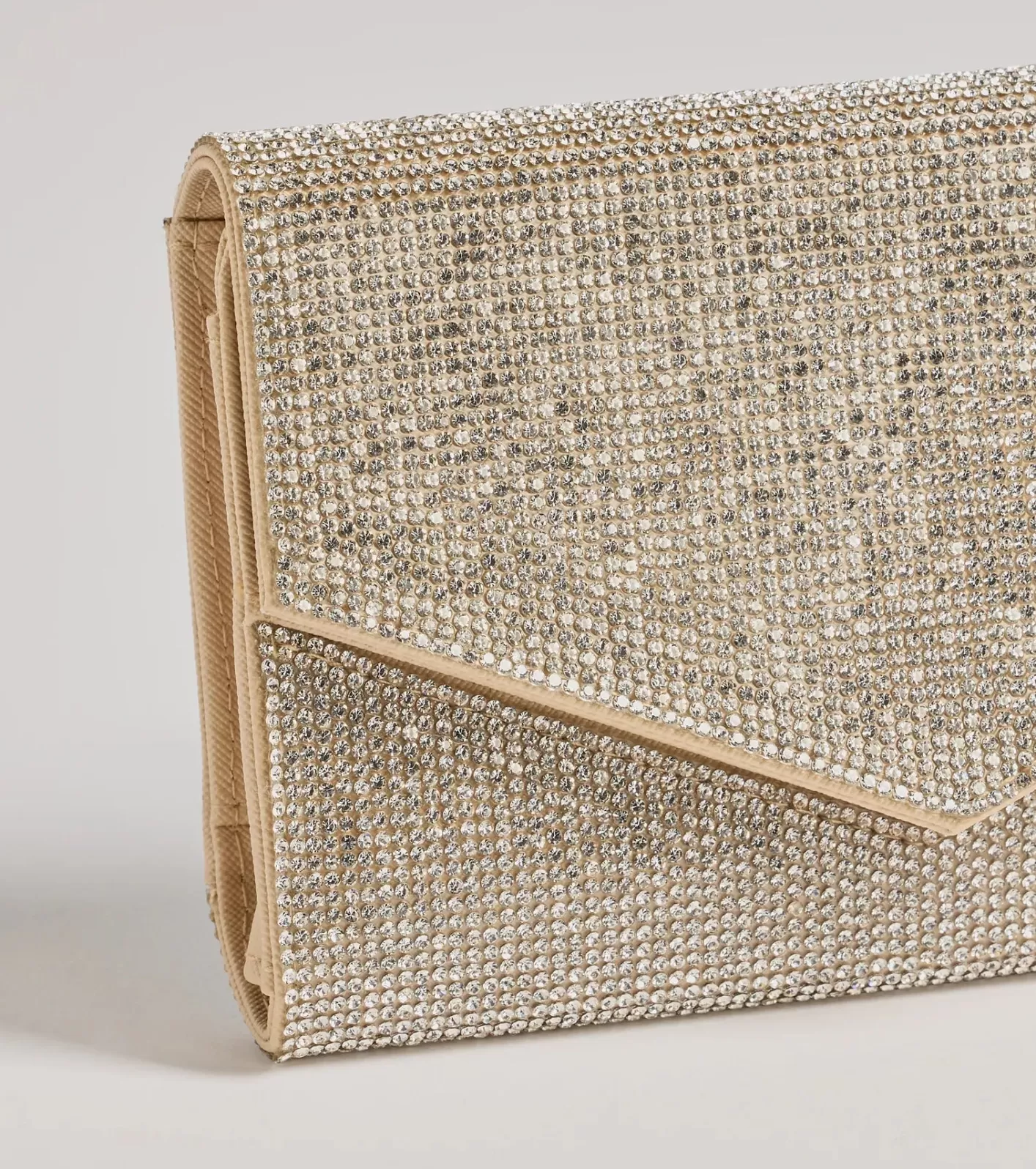 Windsor Majestic Sparkle Rhinestone Envelope Wristlet NUDE Online