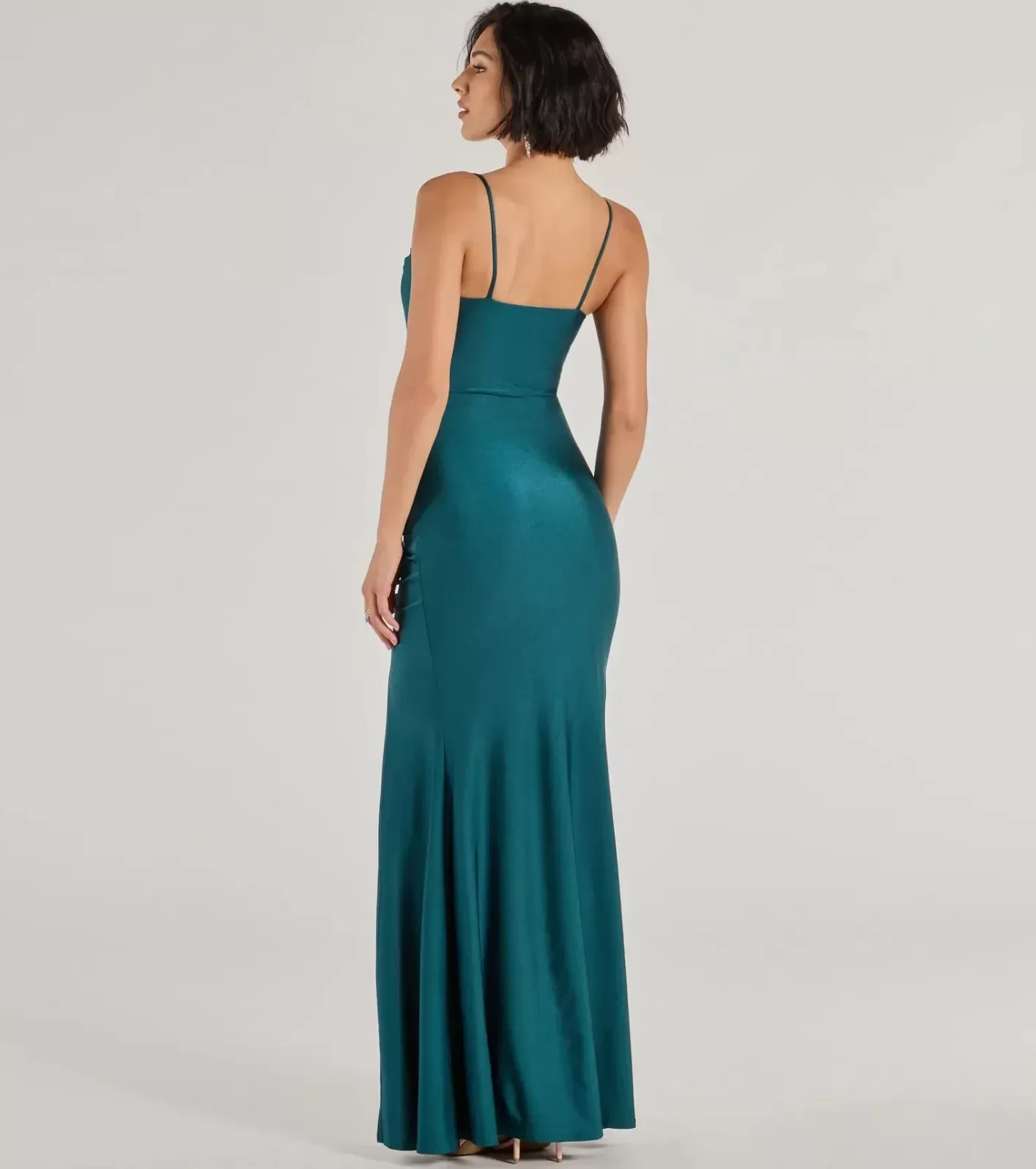 Windsor Marsha Cowl Neck Mermaid Formal Dress HUNTER Flash Sale