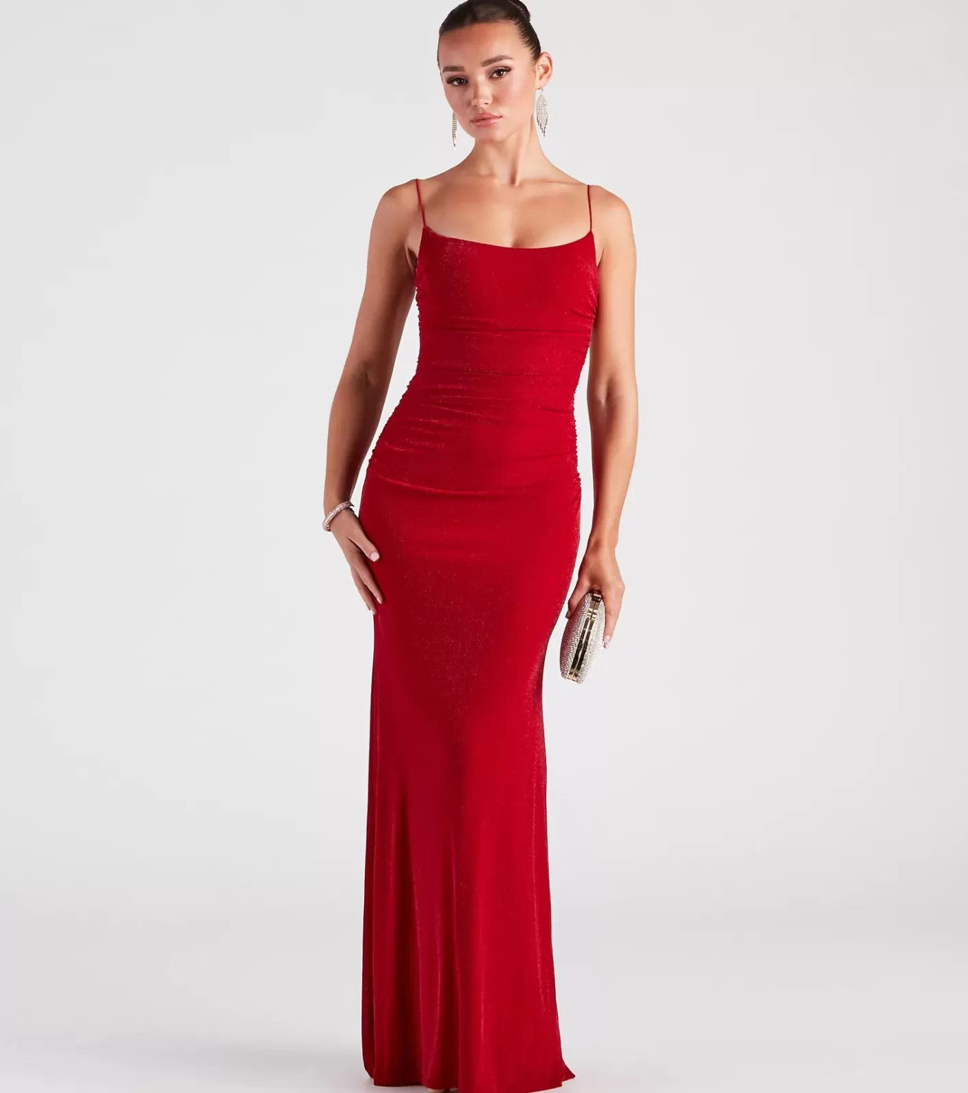 Windsor Mckayla Formal Scoop Neck Dress RED Online