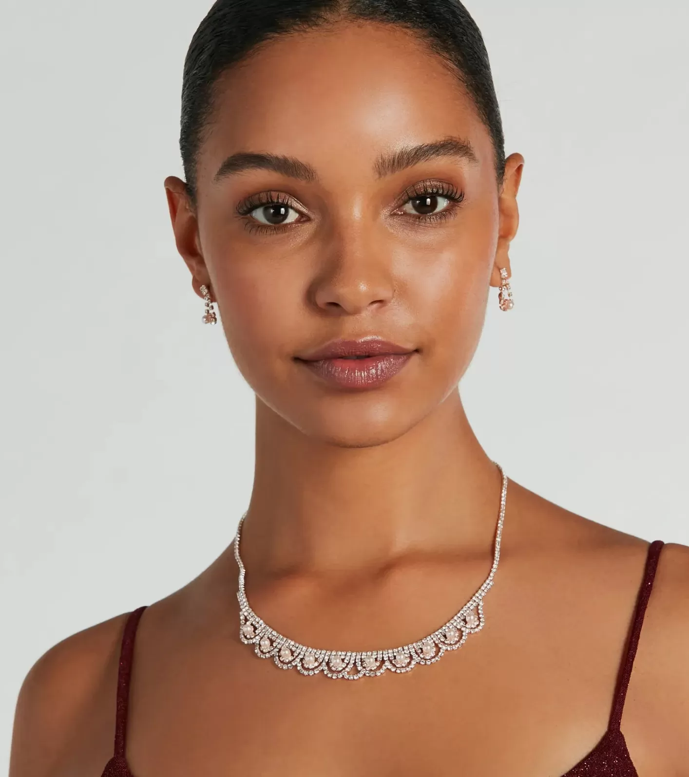 Windsor Memorable Charm Necklace And Earrings Set ROSEGOLD Best