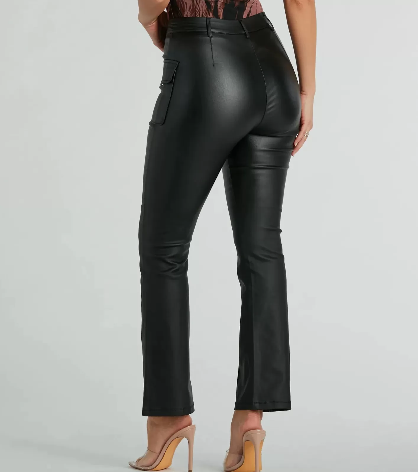 Windsor Of The Moment Straight-Leg Faux Leather Pants BLACK Online