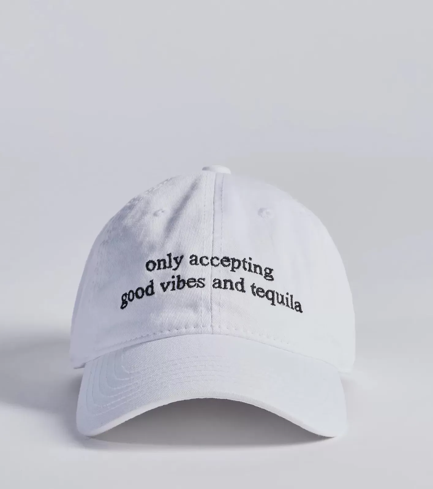 Windsor Only Accepting Good Vibes And Tequila Baseball Cap WHITE Best