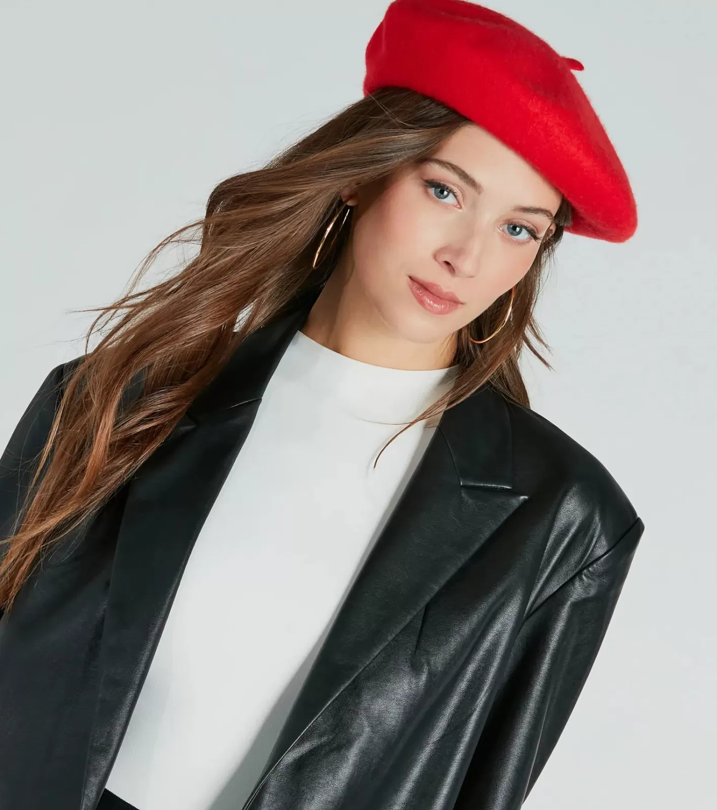 Windsor Parisian Girlie Wool Beret RED-2 New