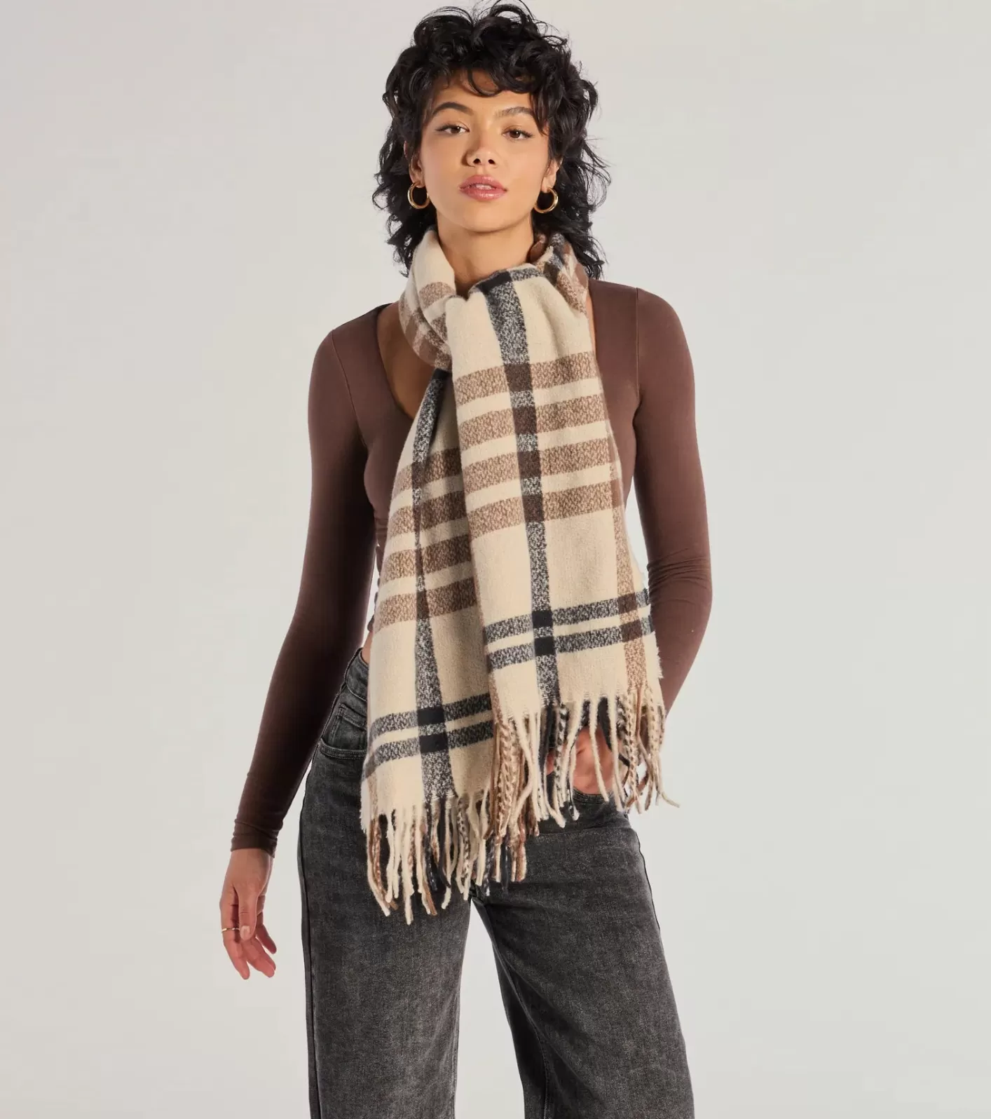 Windsor Play On In Plaid Blanket Scarf ASSORTED Fashion