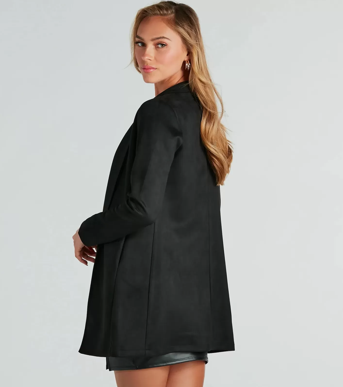Windsor Polish Up Real Nice Long Blazer BLACK Best Sale