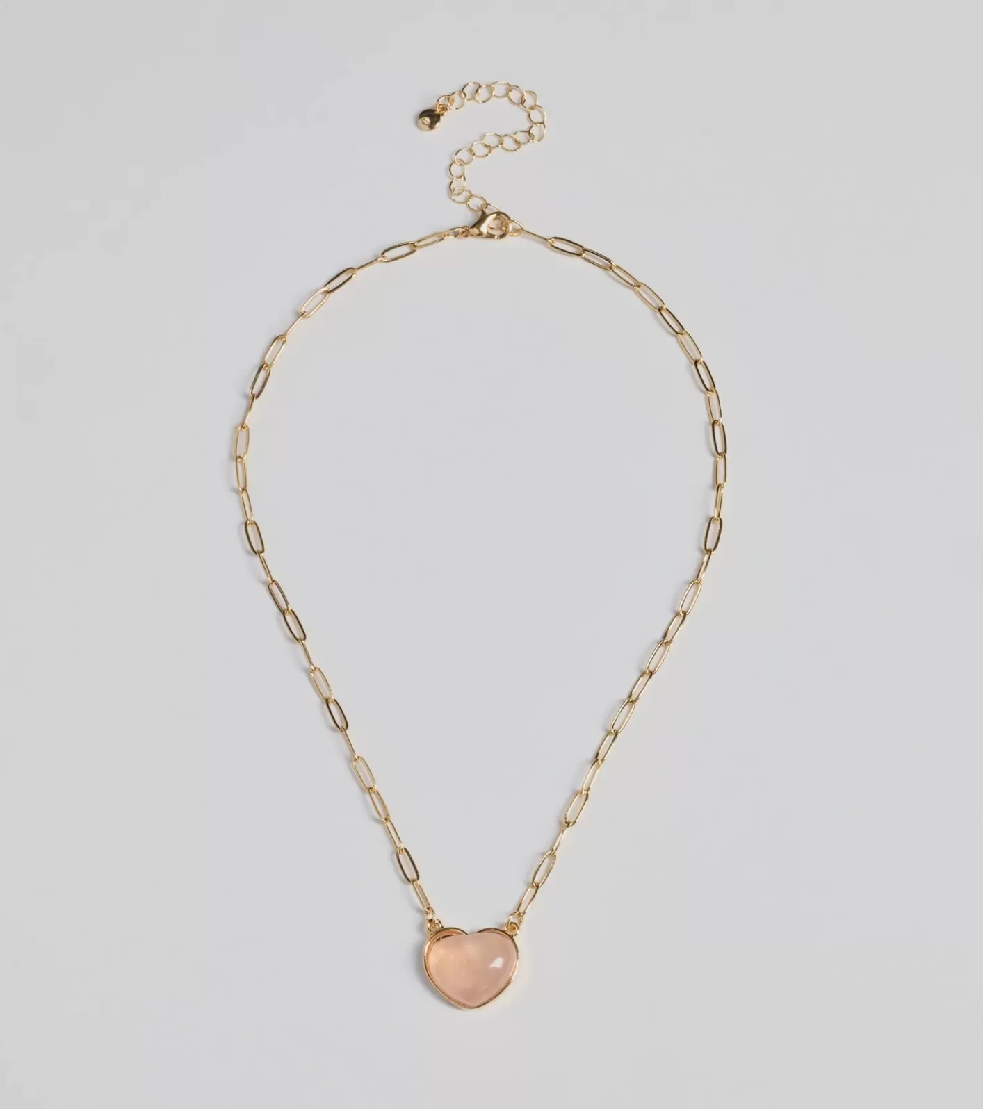 Windsor Pretty Aura Rose Quartz Heart Charm Necklace PINK Online