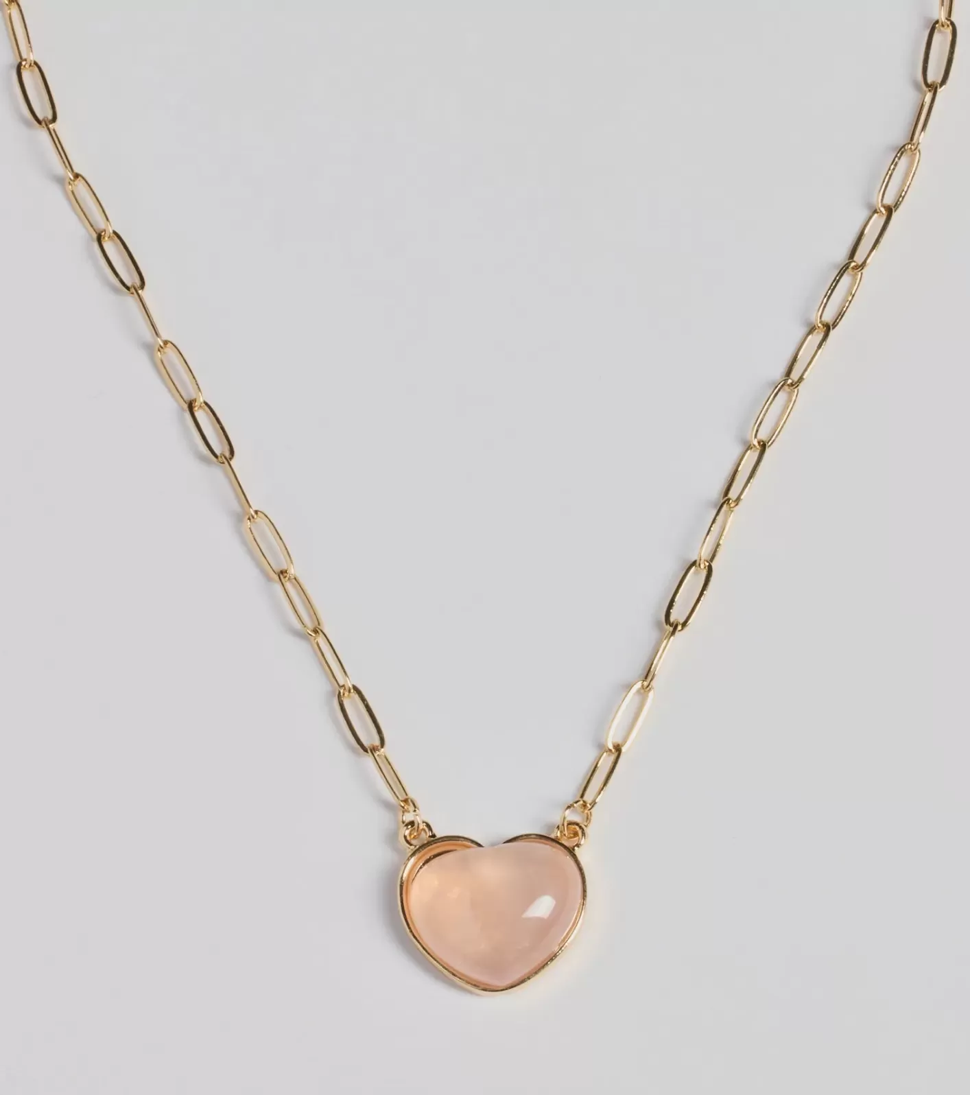 Windsor Pretty Aura Rose Quartz Heart Charm Necklace PINK Online