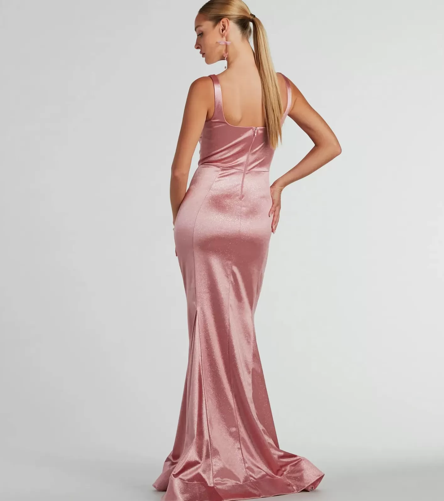 Windsor Ria Bustier Mermaid Glitter Satin Formal Dress BLUSH Online