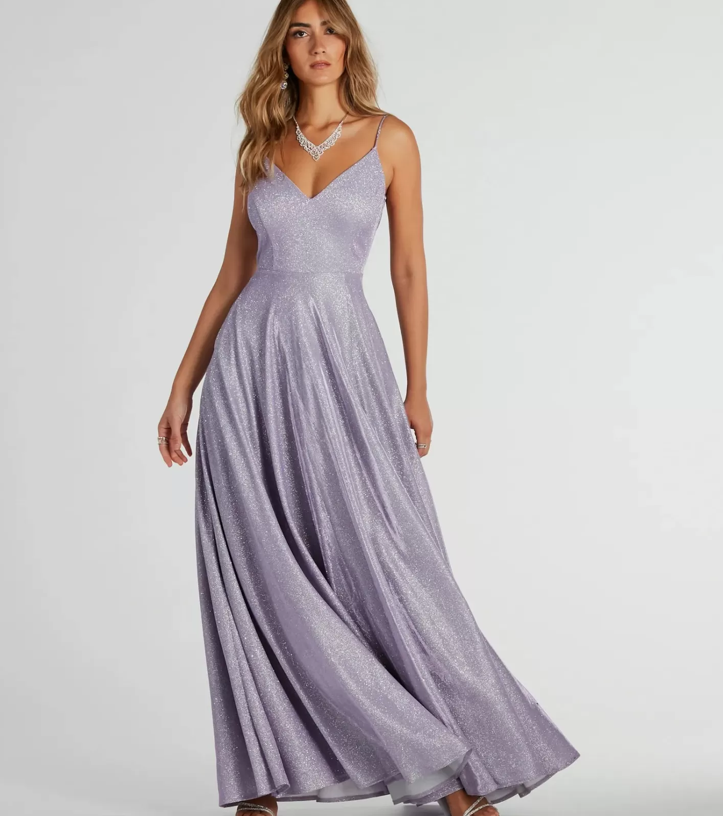 Windsor Sally Lattice Back A-Line Ball Gown LAVENDER New