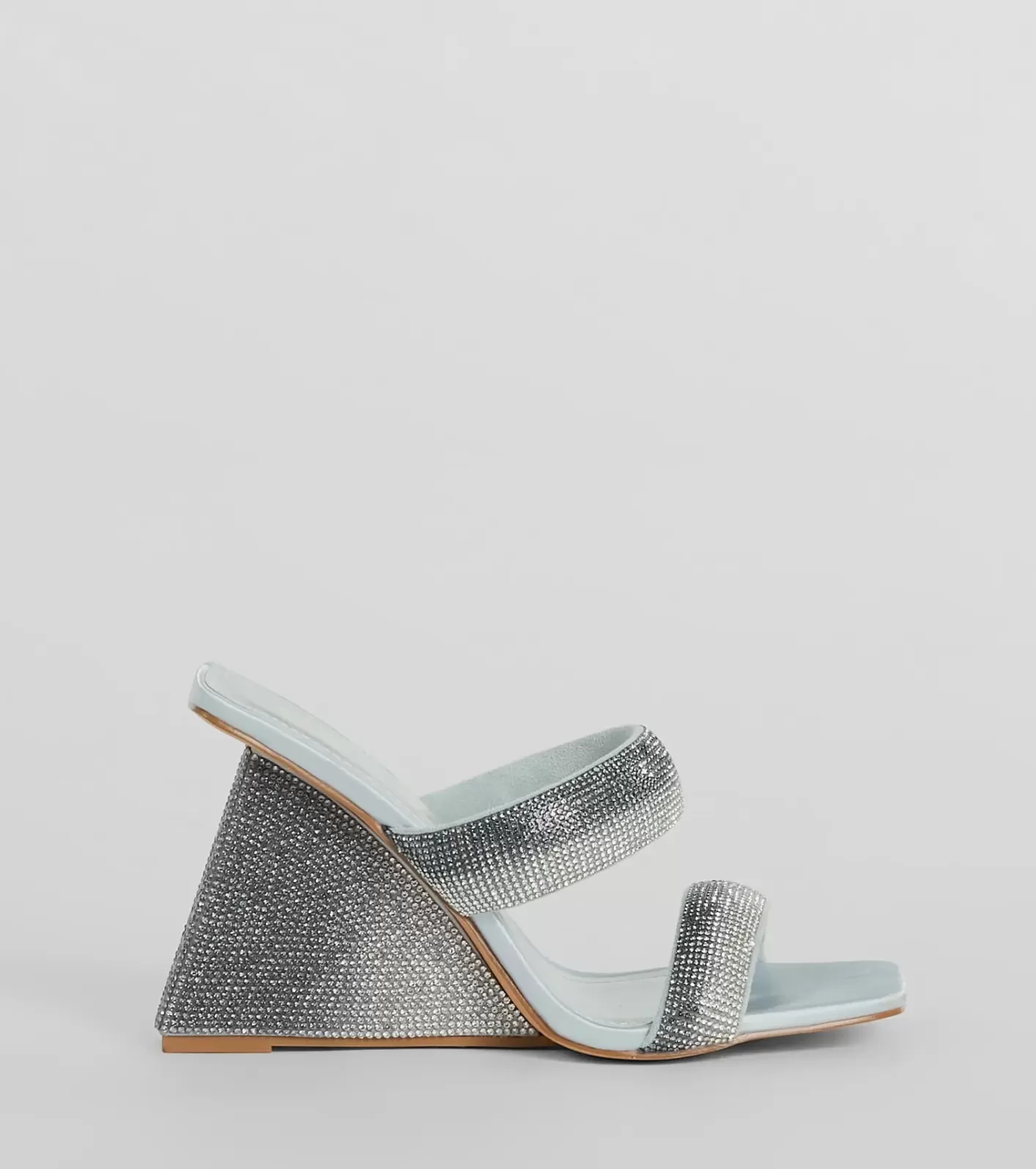 Windsor Shine In The Night Ombre Rhinestone Wedges SILVER Flash Sale