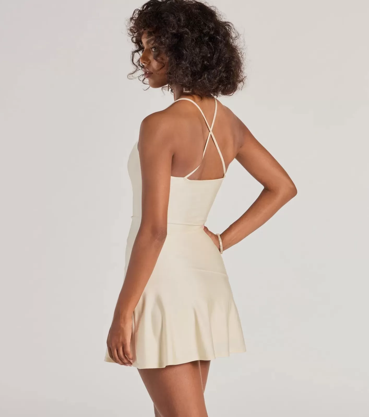 Windsor Simply Sleek Knit A-Line Mini Dress IVORY Online