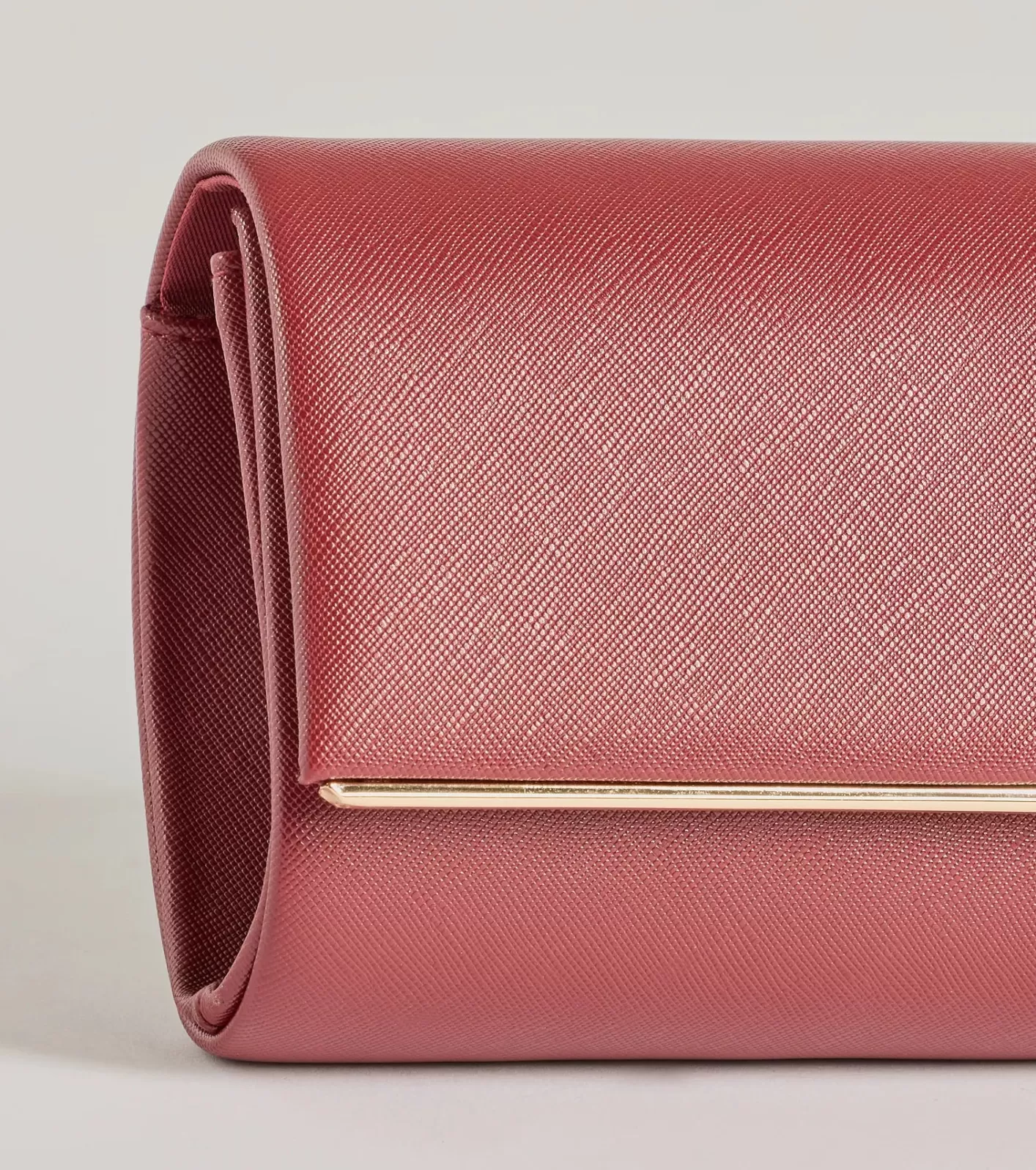 Windsor Sleek Sophistication Faux Leather Clutch BURGUNDY Clearance