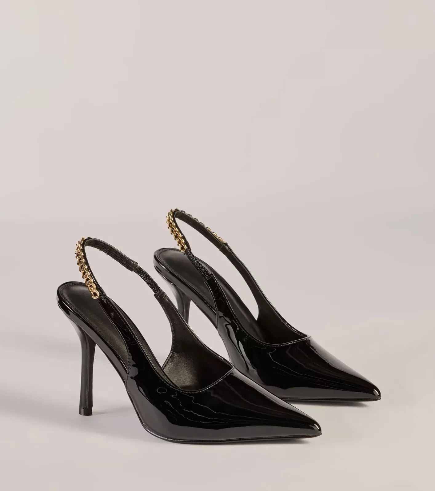 Windsor Sleek Strut Slingback Stiletto Pumps BLACK Shop