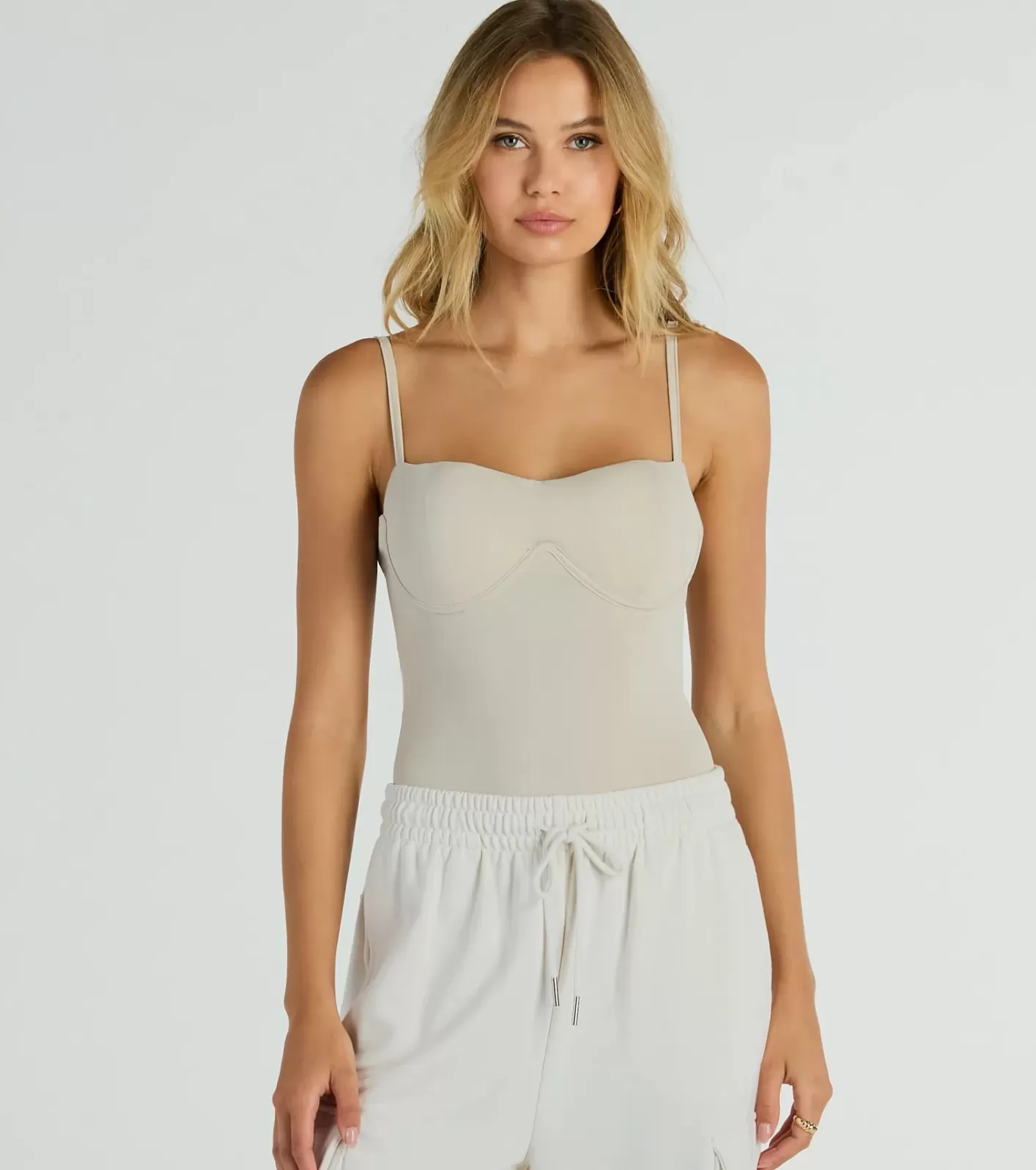 Windsor Smooth Silhouette Sweetheart Underwire Bodysuit BEIGE Discount