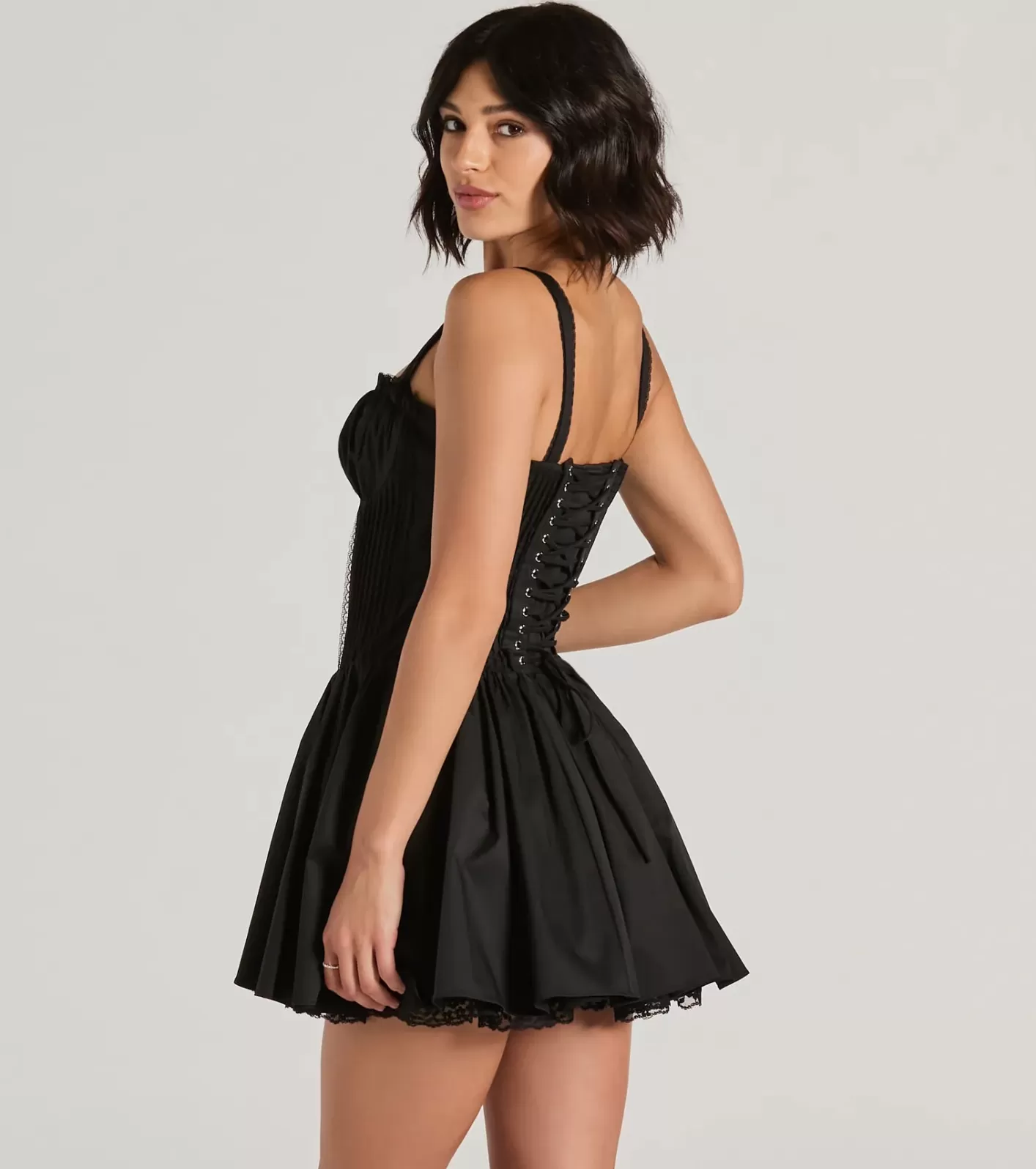 Windsor So Darling Woven Drop-Waist Skater Dress BLACK Outlet