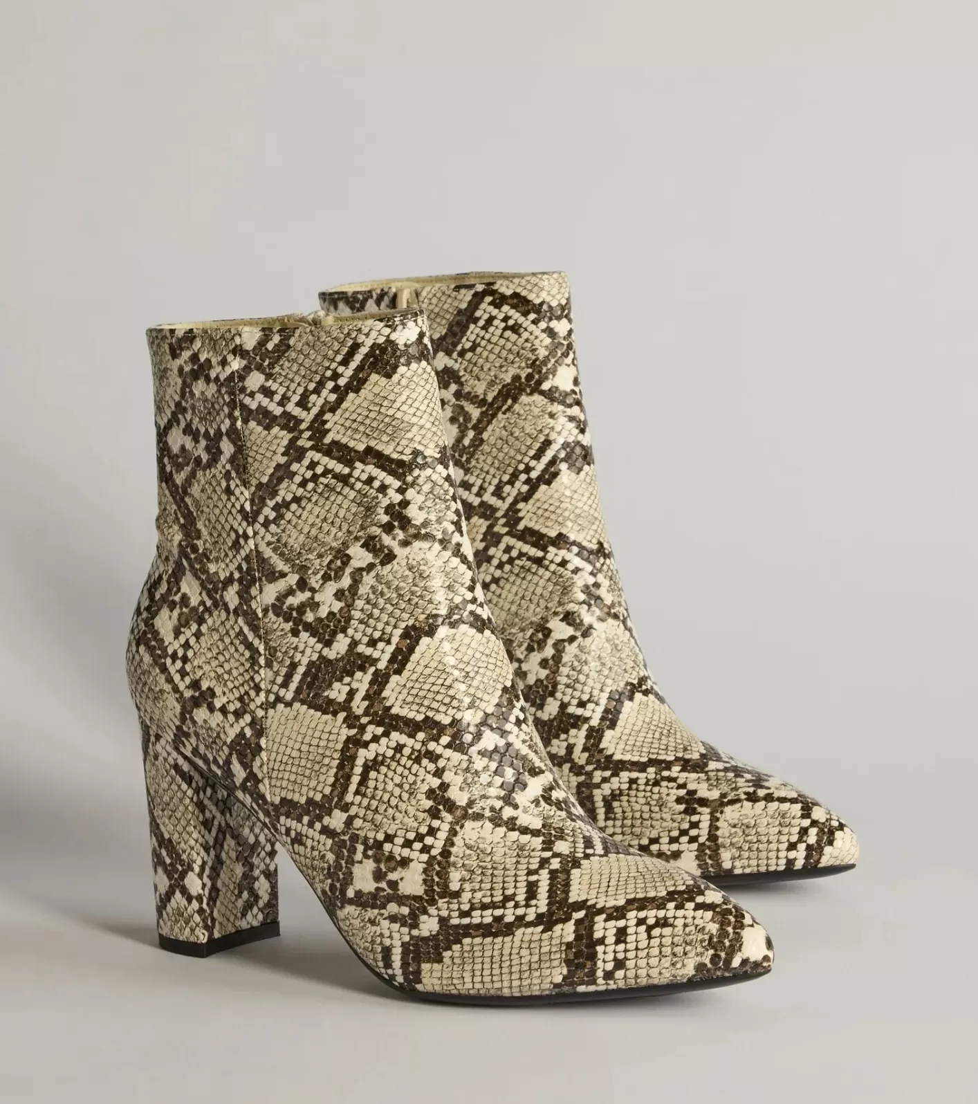 Windsor So Fierce Faux Leather Print Ankle Booties SNAKE Outlet