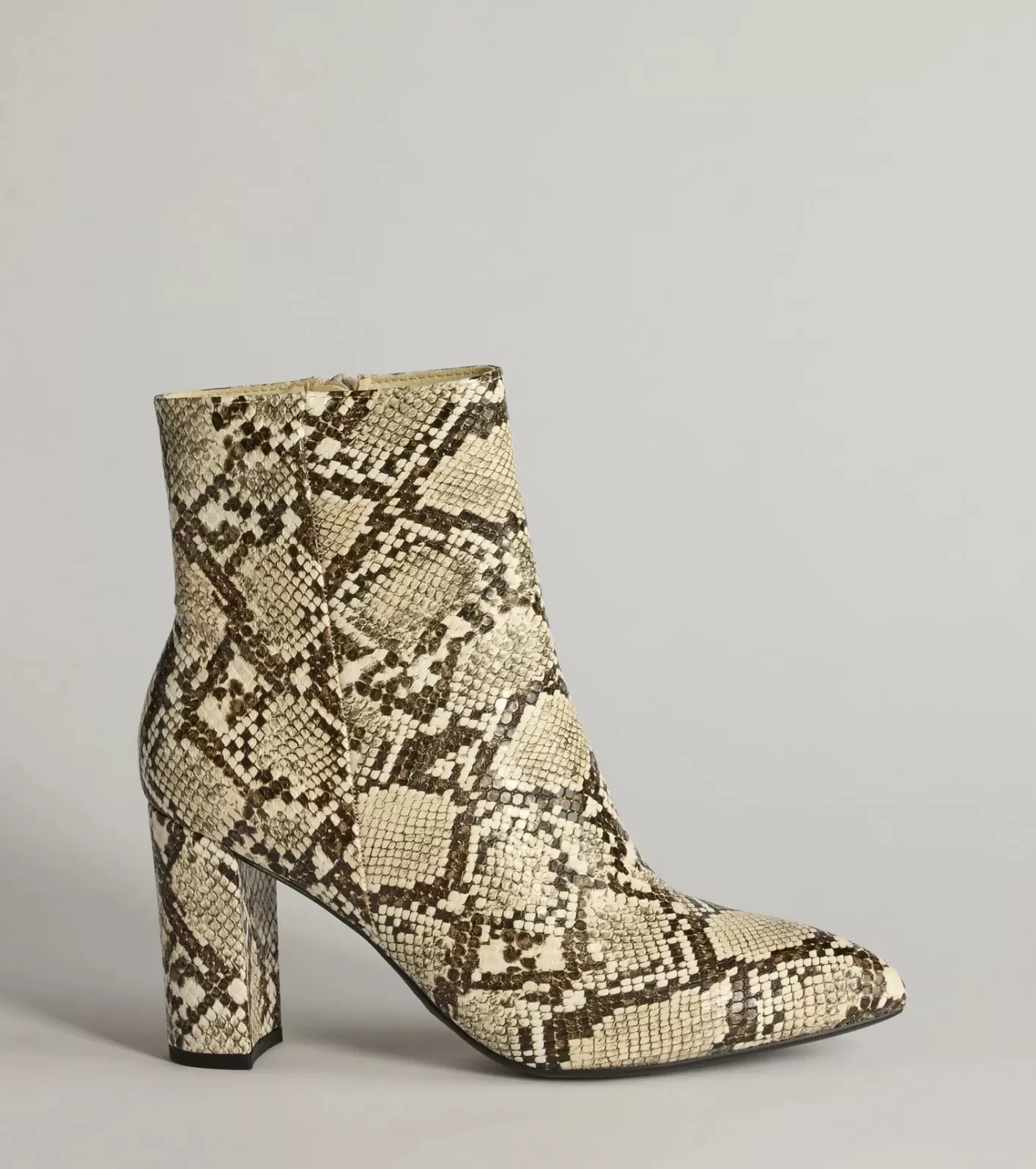 Windsor So Fierce Faux Leather Print Ankle Booties SNAKE Outlet