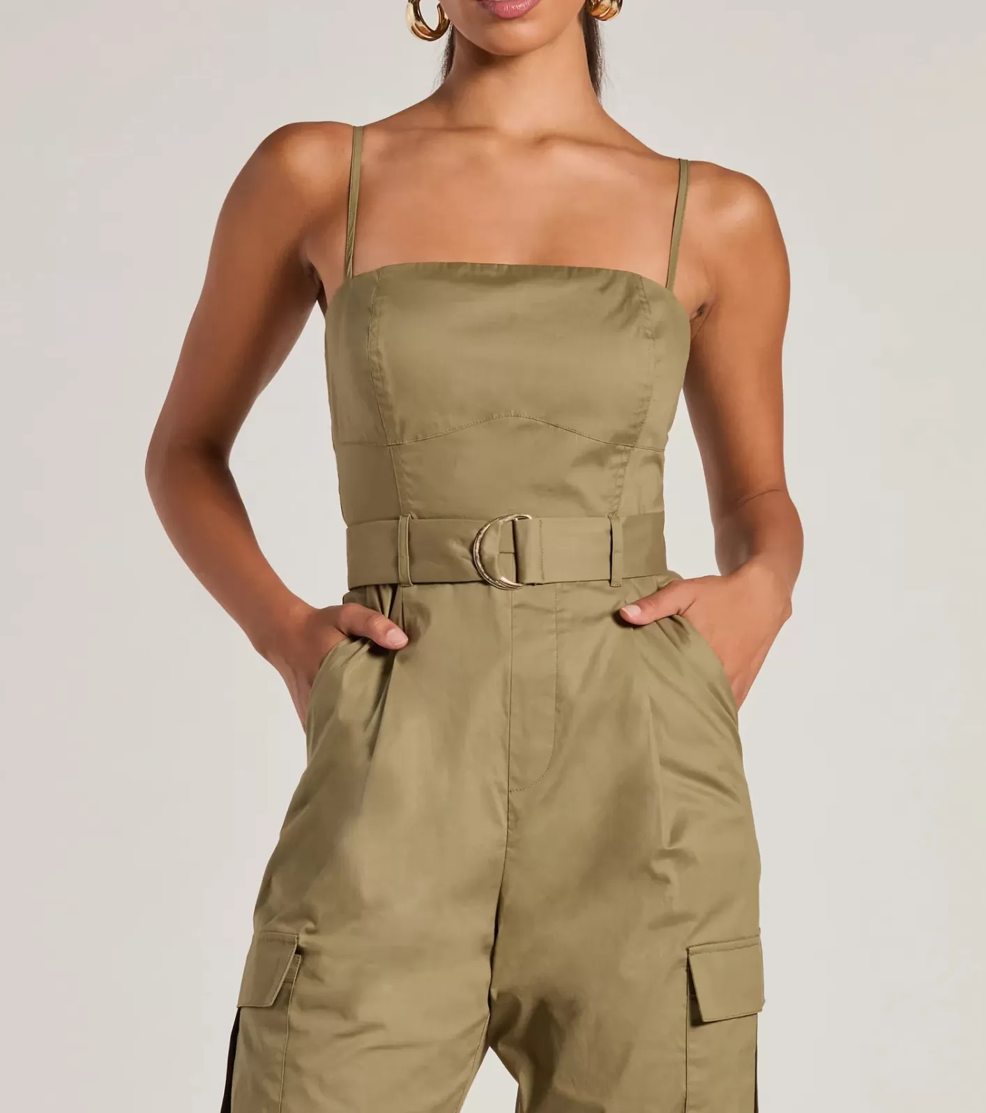 social_outing_sleeveless_belted_cargo_crop_jumpsuit_82641.webp Windsor Social Outing Sleeveless Belted Cargo Crop Jumpsuit OLIVE Outlet