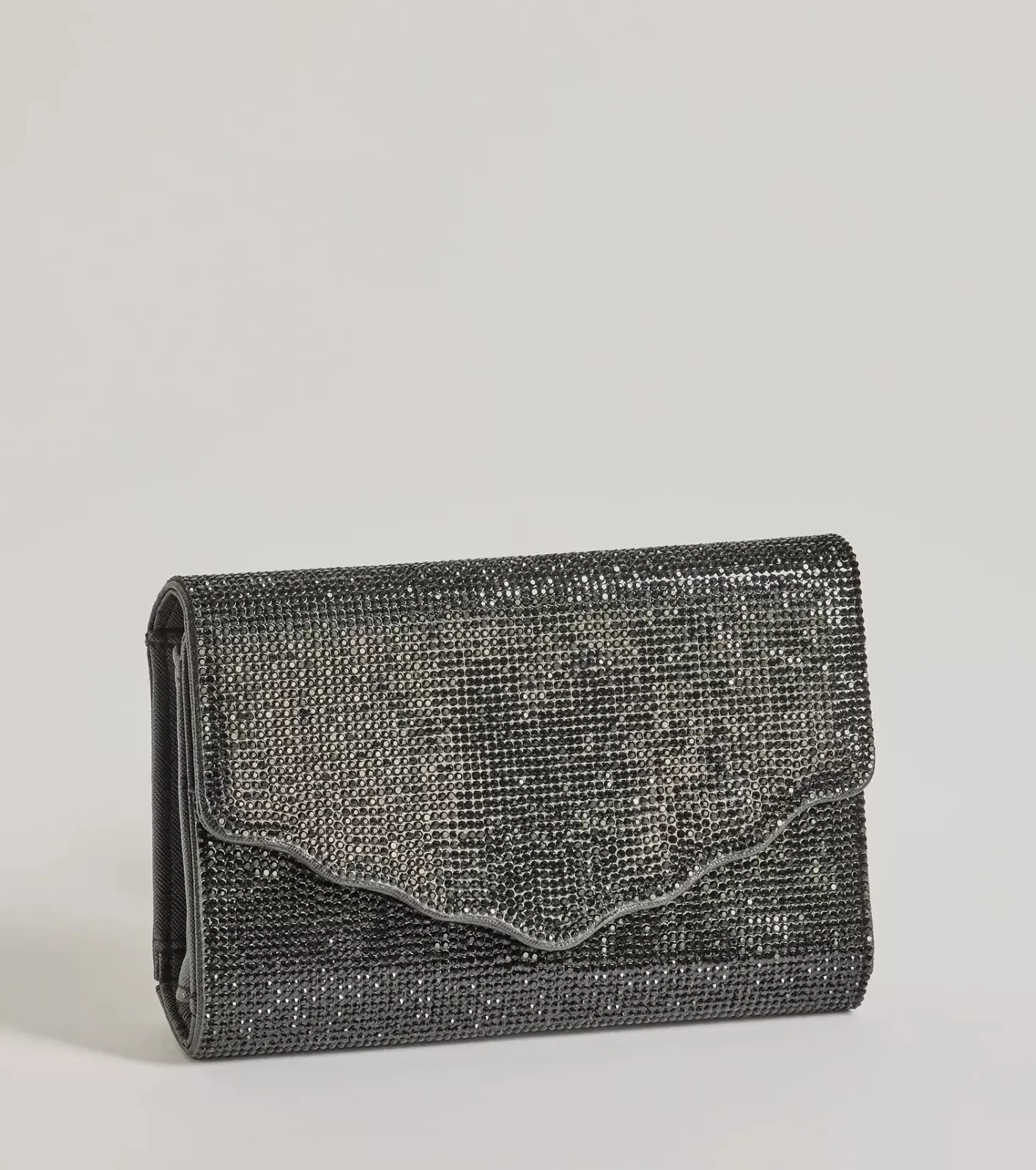 Windsor Sparkly Endeavor Rhinestone Crossbody Wallet BLACK Flash Sale