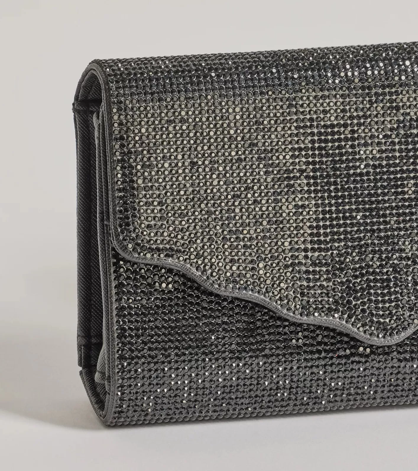 Windsor Sparkly Endeavor Rhinestone Crossbody Wallet BLACK Flash Sale