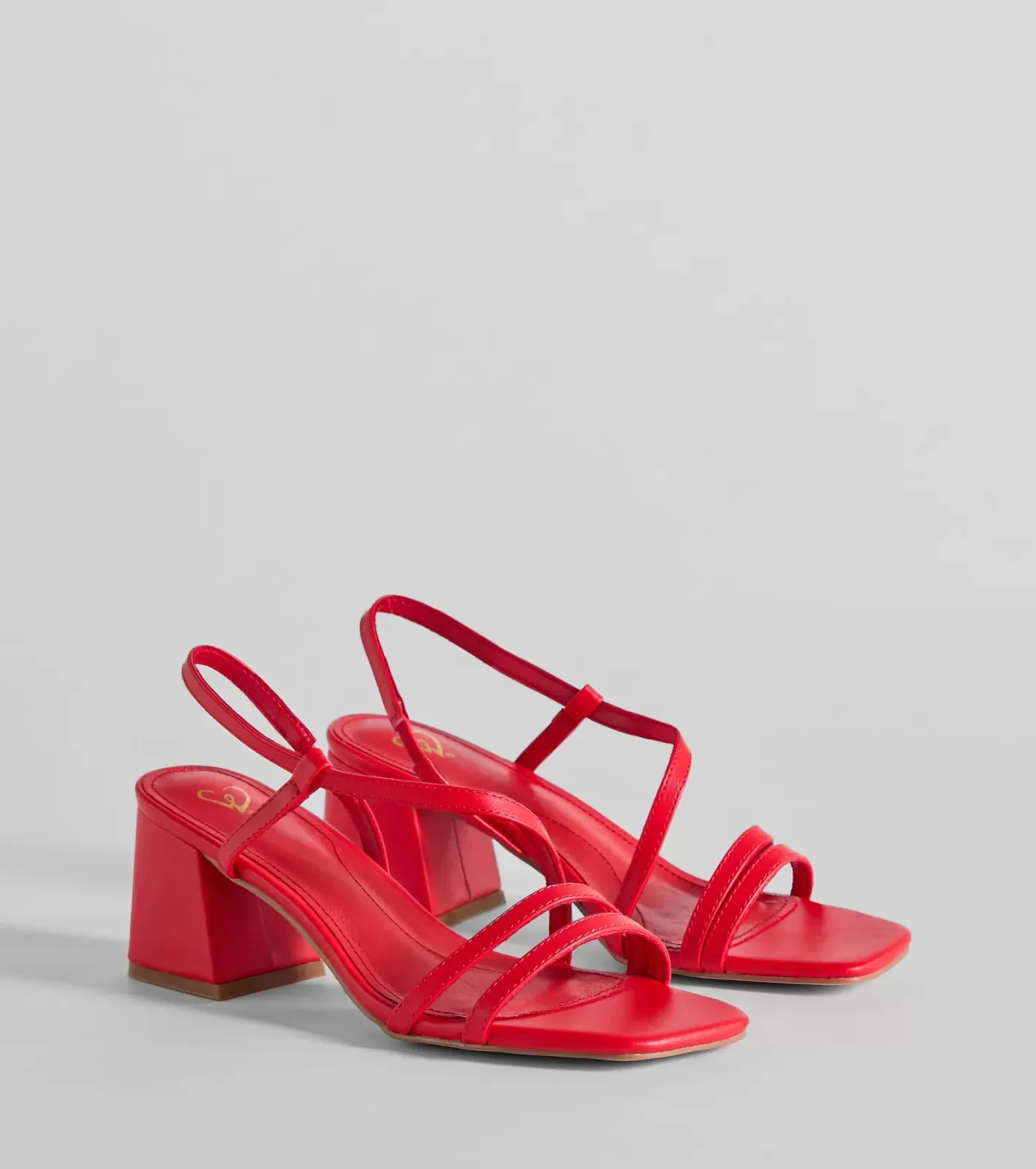 Windsor Step Into Chic Sling Back Block Heels RED Best Sale
