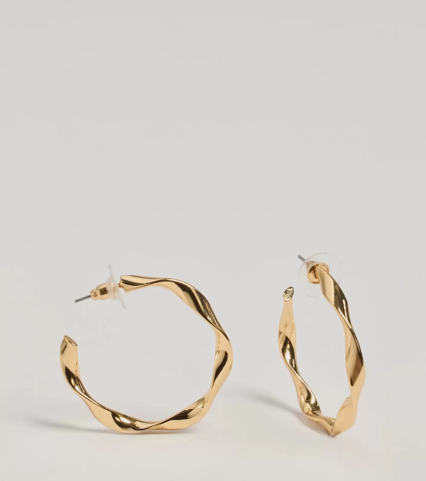 Windsor Stunning Glam Twist Hoop Earrings GOLD Fashion