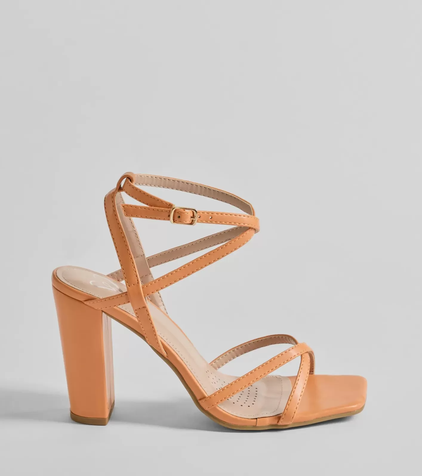 Windsor Stunning Summer Daze Strappy Block Heels CORAL Shop