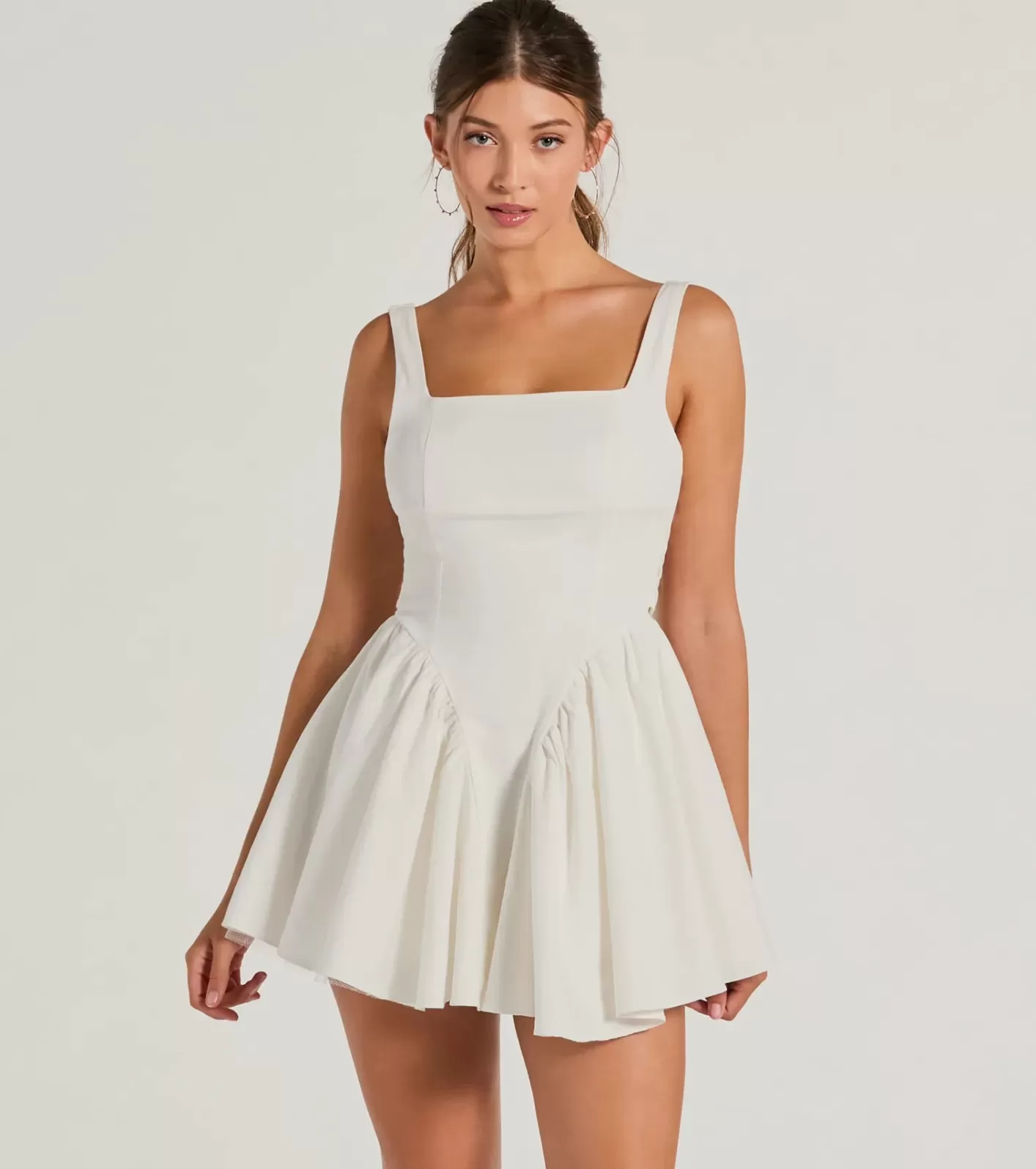 Windsor Stunning Sweetie Open Back Bow Skater Dress IVORY Store