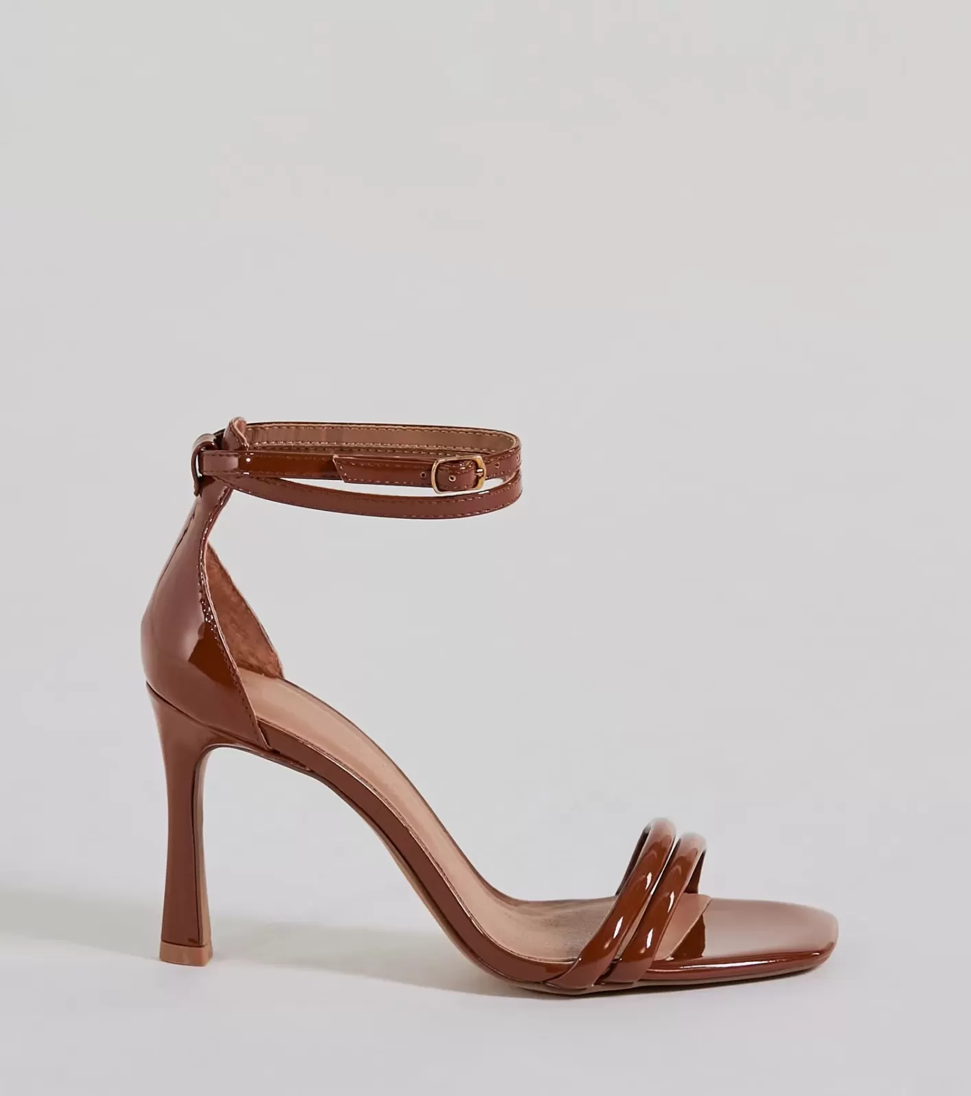 Windsor Style So Sleek Faux Leather Stiletto Heels BRONZE New