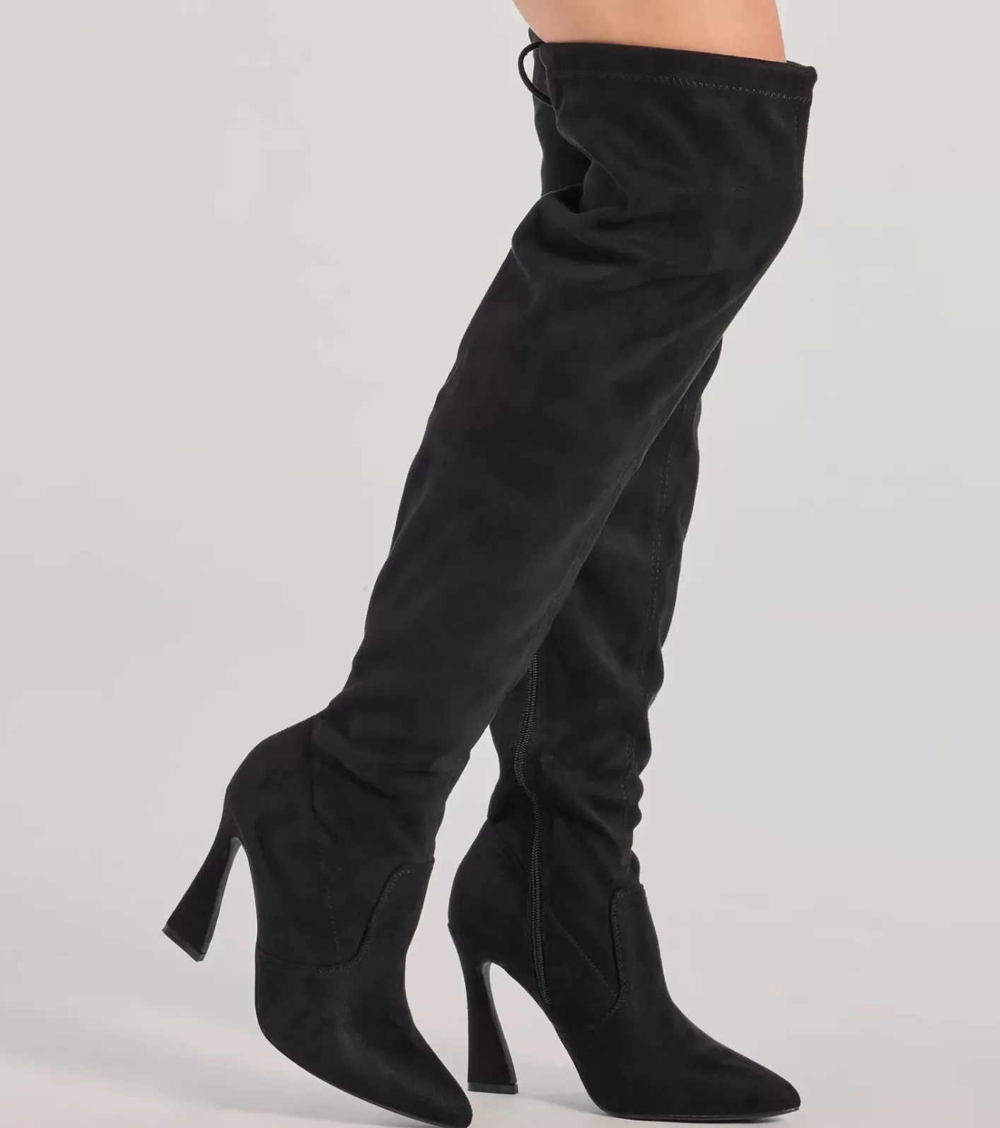 Windsor Stylish Moves Over-The-Knee Stiletto Boots BLACK Flash Sale