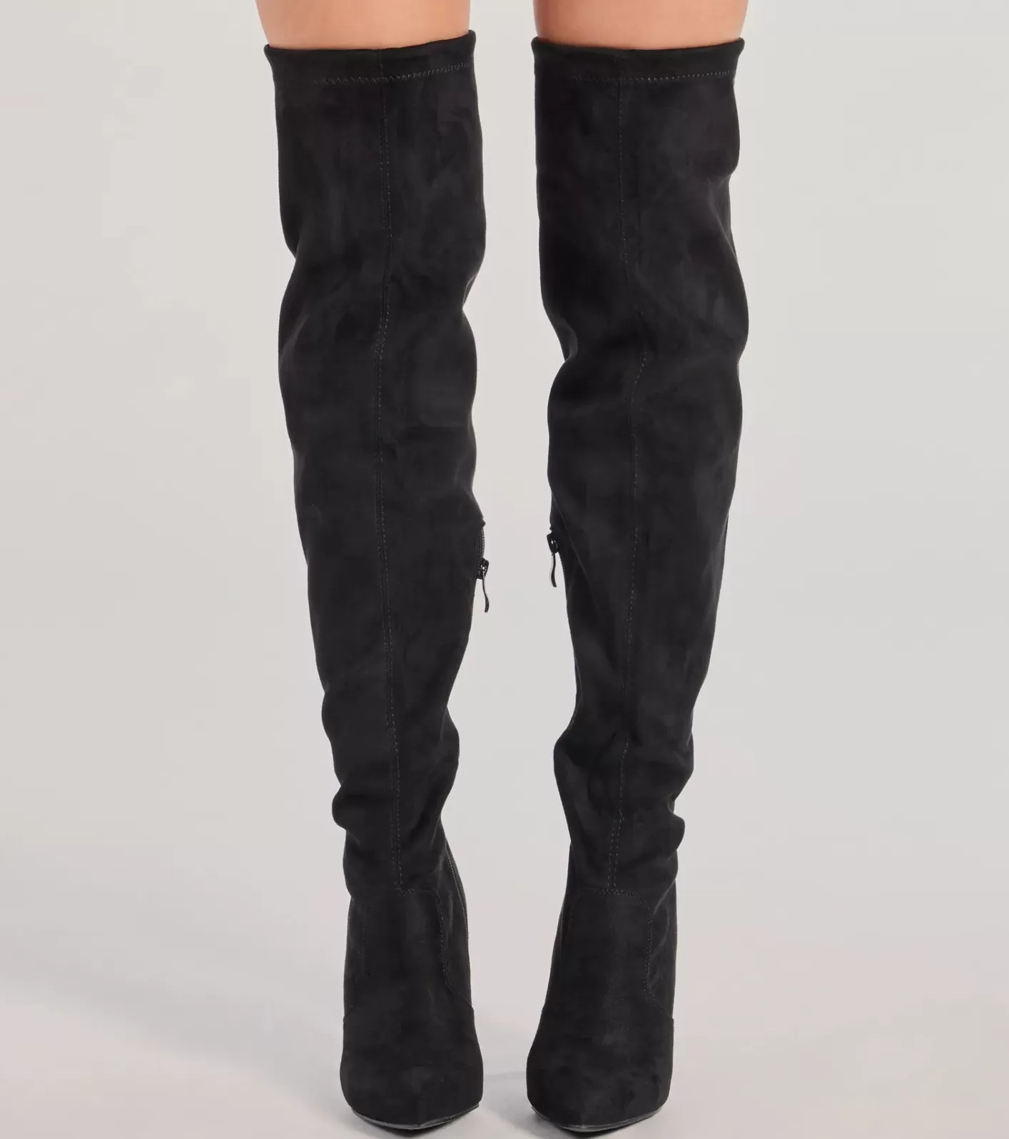 Windsor Stylish Moves Over-The-Knee Stiletto Boots BLACK Flash Sale