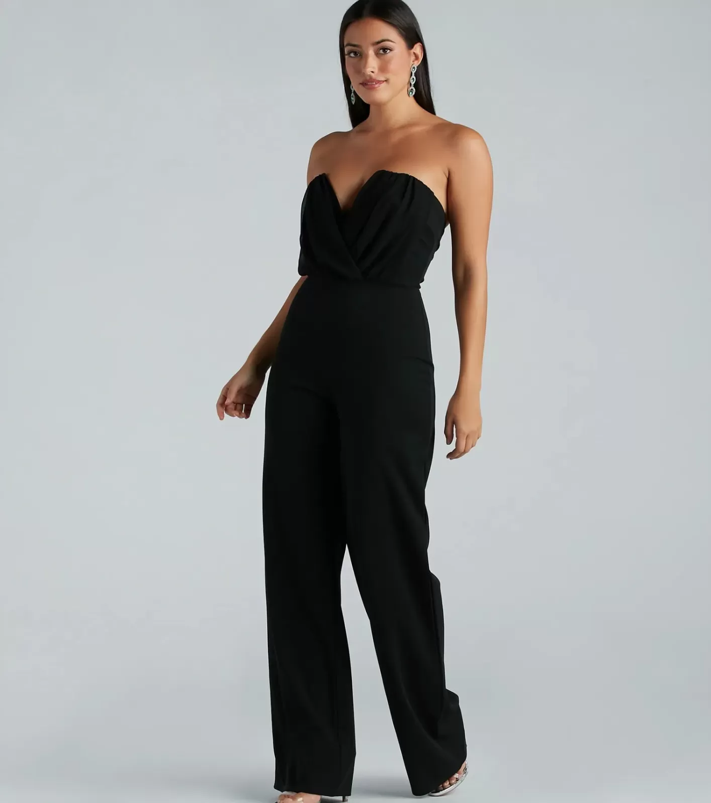 Windsor Such A Chic Vibe Strapless Jumpsuit BLACK Cheap