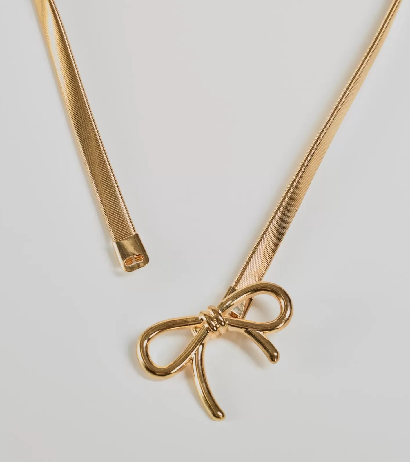 Windsor Sweetly Perfect Bow Stretch Coil Belt GOLD Discount