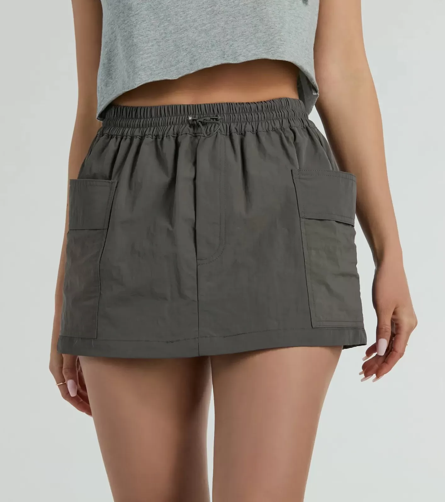 Windsor Taking Flight Cargo Mini Skort CHARCOAL Shop