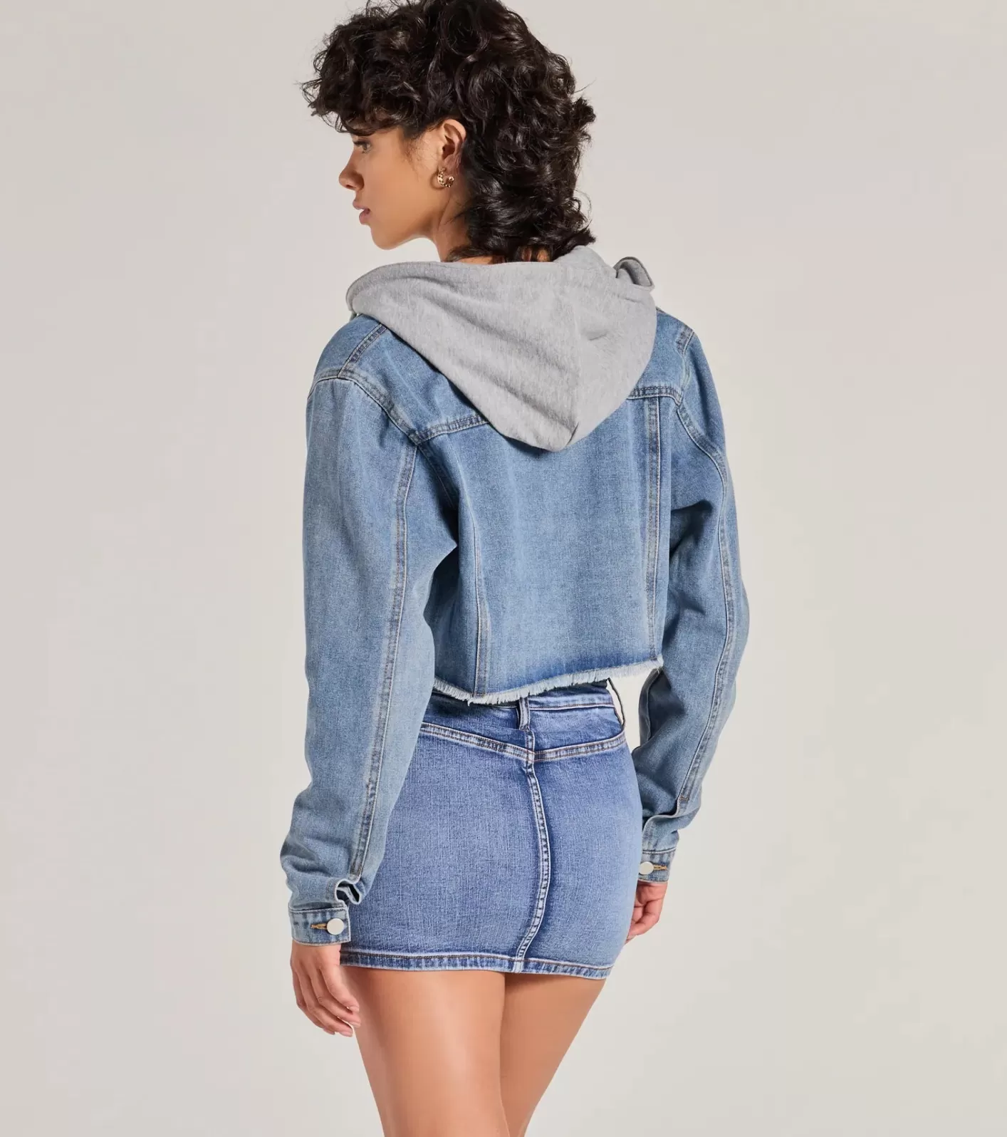 Windsor The Next Level Cropped Fleece Jacket DENIM Sale