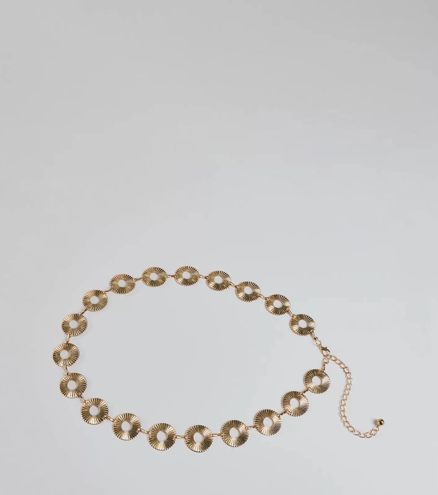 Windsor Trendy Textures Disc Chain Belt GOLD Cheap