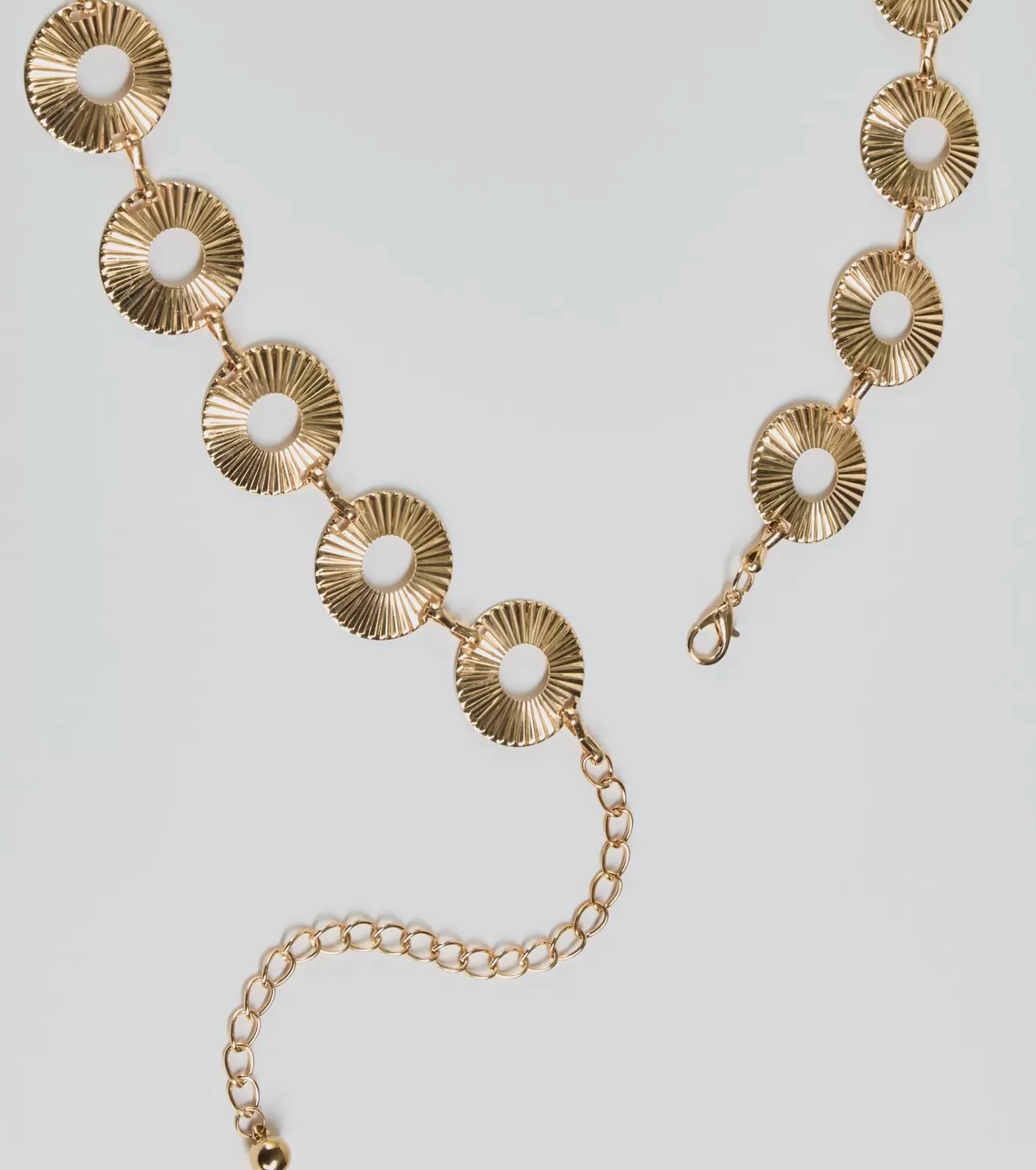 Windsor Trendy Textures Disc Chain Belt GOLD Cheap