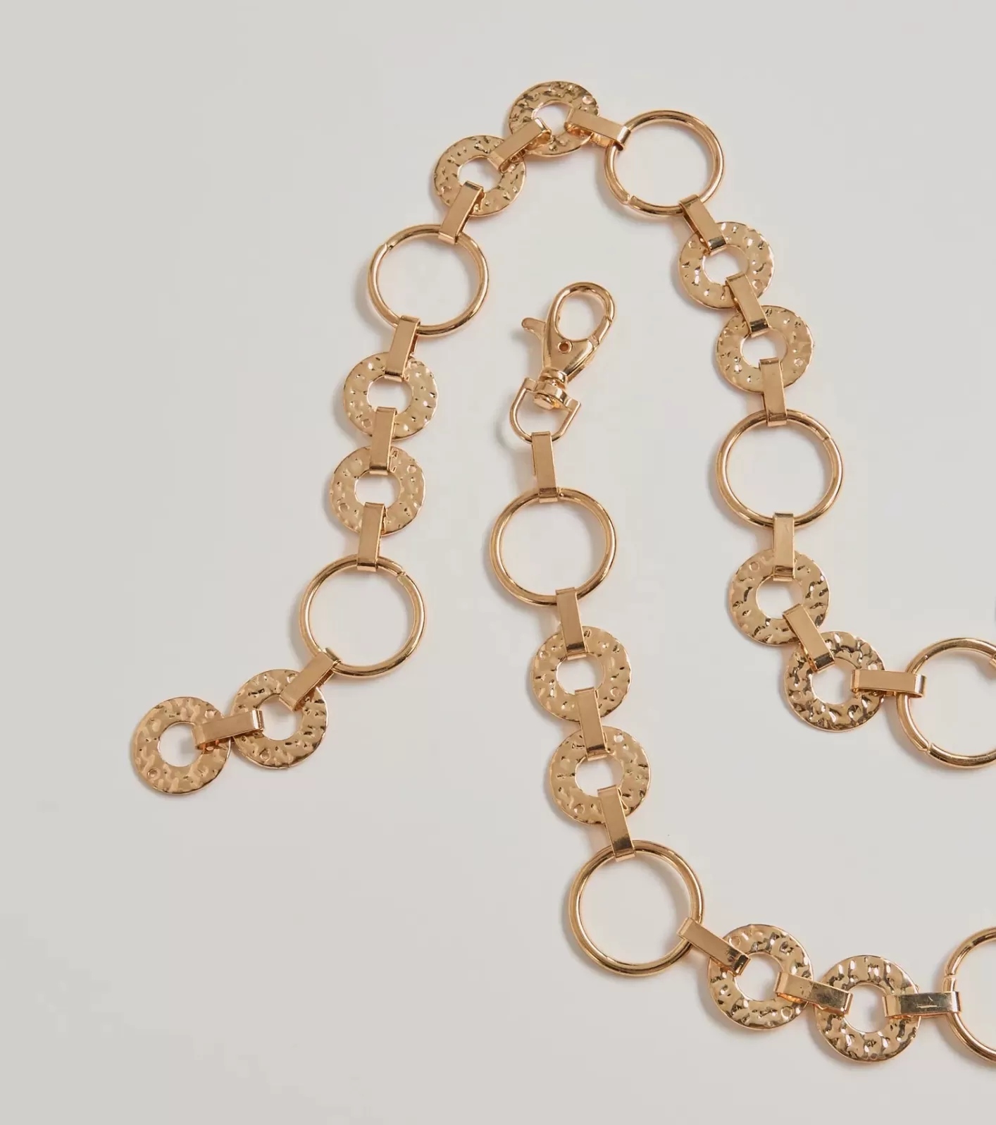 Windsor Trendy Vibes Textured O-Ring Chain Belt GOLD Shop