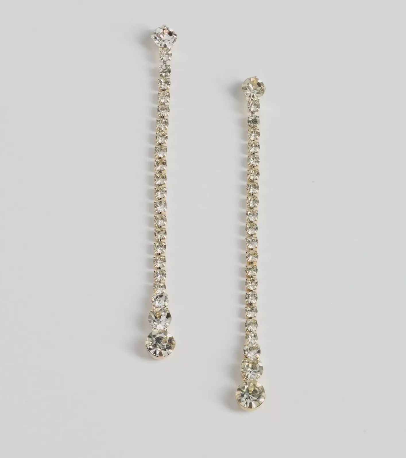 Windsor Twinkling Beauty Rhinestone Linear Earrings CLEAR Store