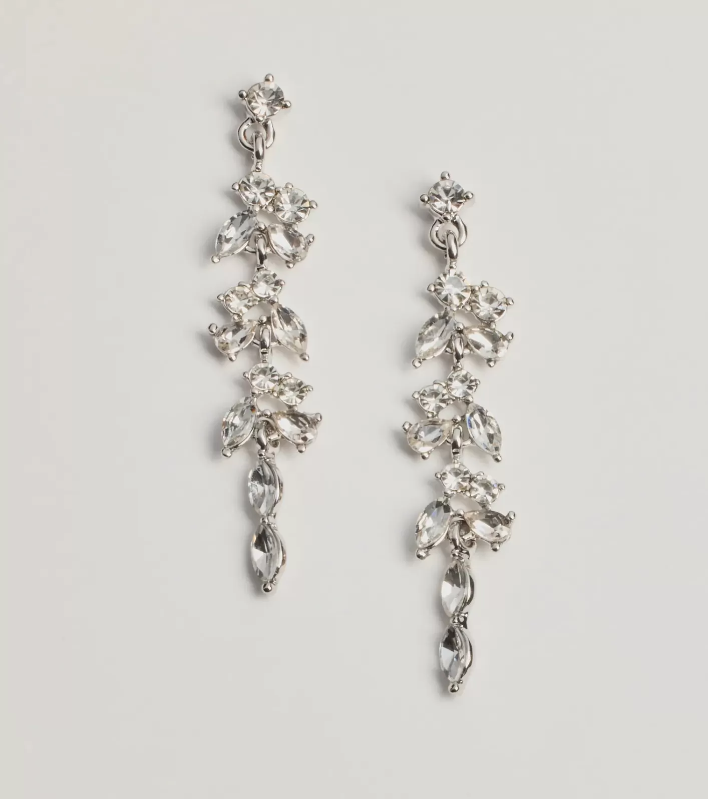 Windsor Twinkling Radiance Rhinestone Linear Earrings SILVER Shop