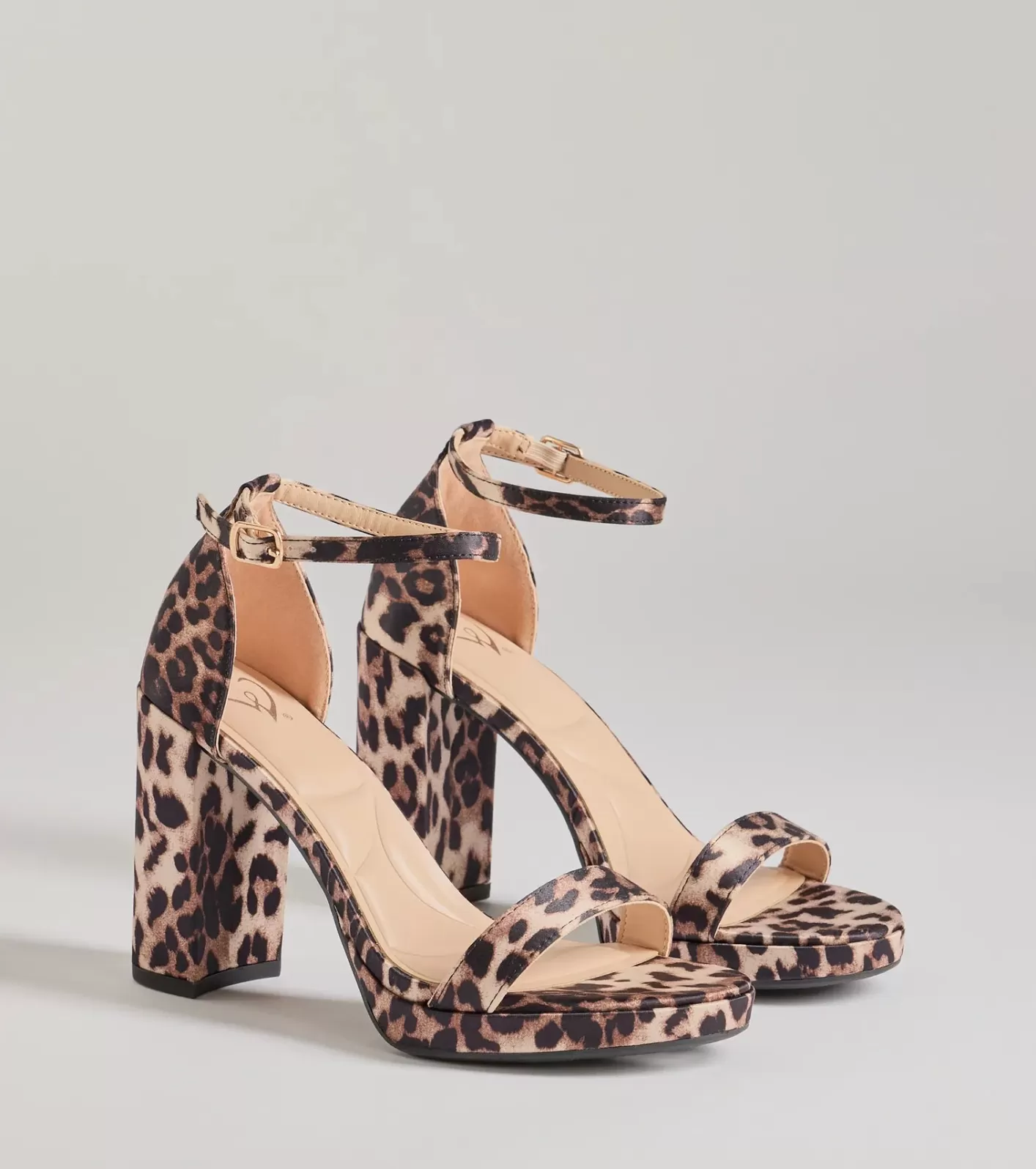 Windsor Untamed Glam Print Block Heels LEOPARD Best Sale
