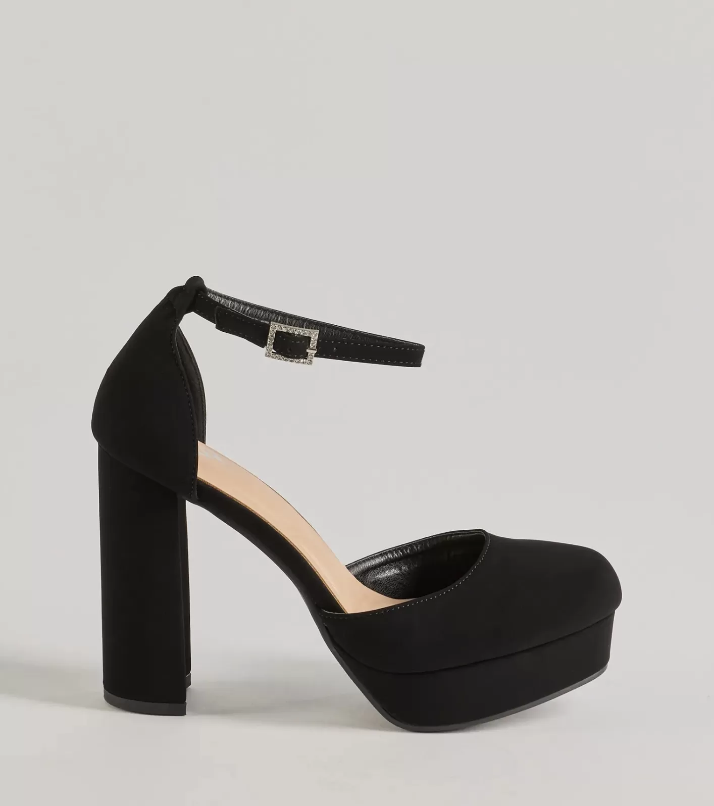Windsor Vintage Glam Platform Mary Jane Heels BLACK Discount