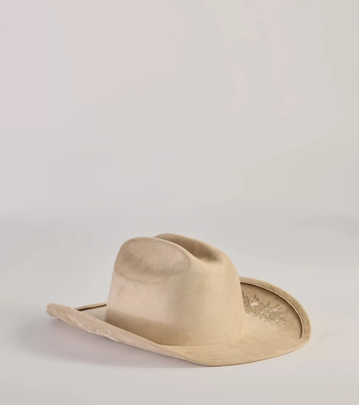 Windsor Western Romance Embroidered Floral Cowboy Hat TAUPE Sale
