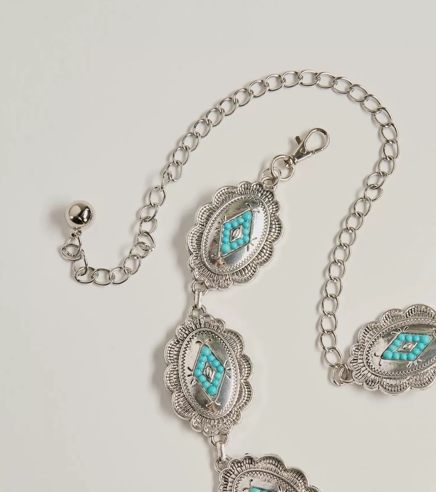 Windsor Western Spirit Concho Stone Belt SILVER Fashion